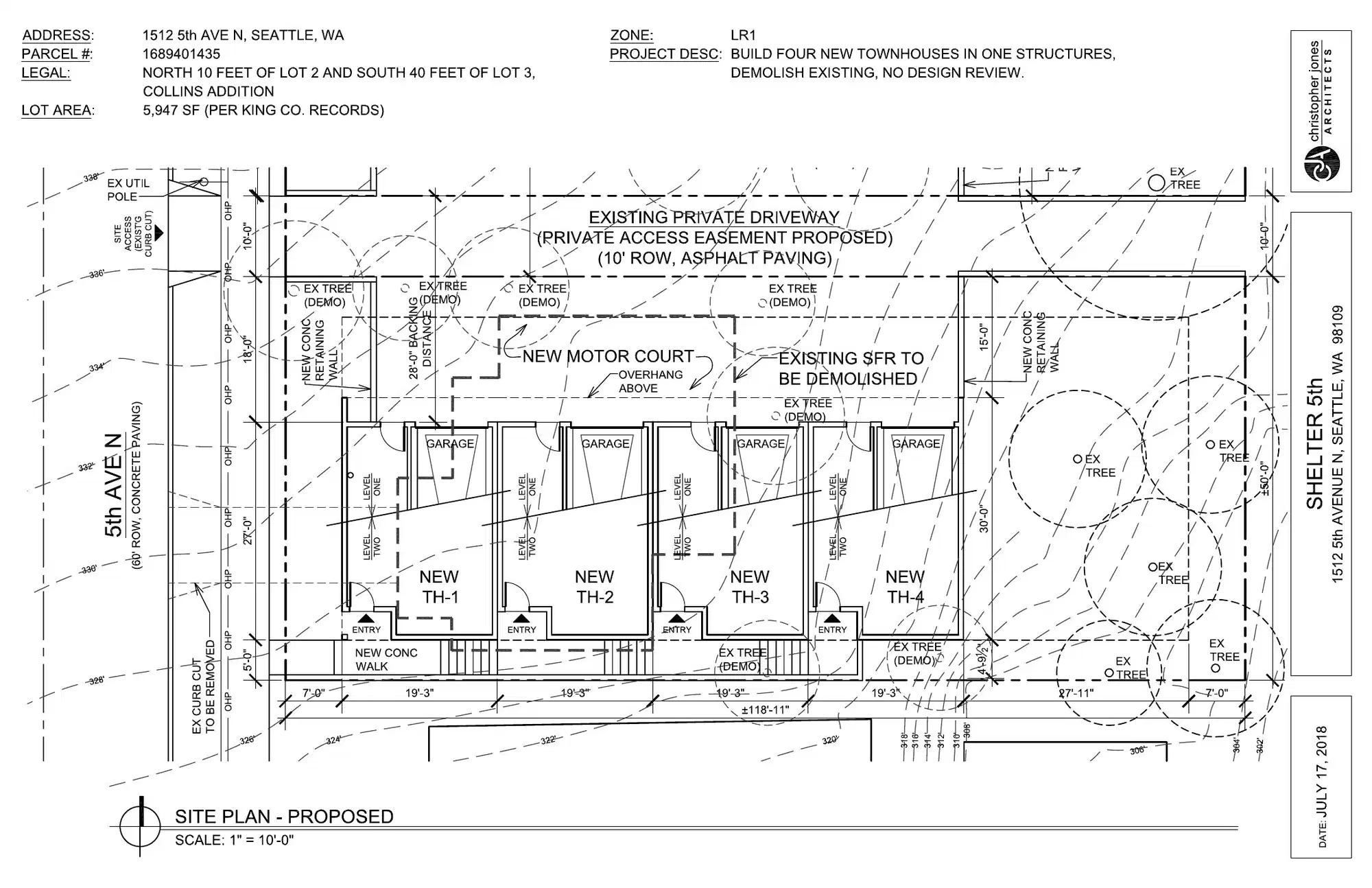 Site plan for 1512 5th Ave N