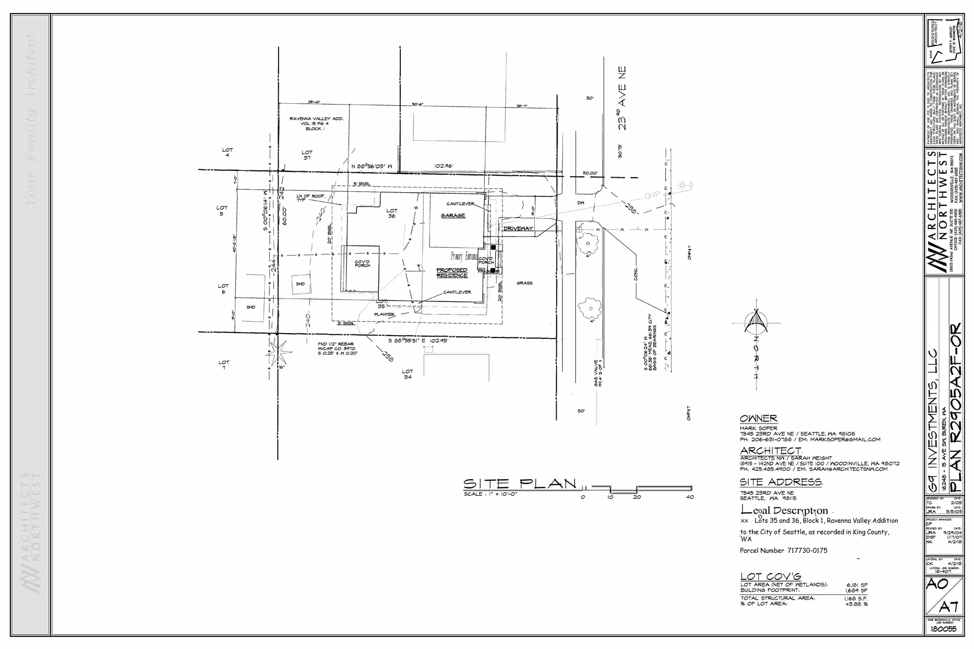 Site plan for 7545 23rd Ave NE