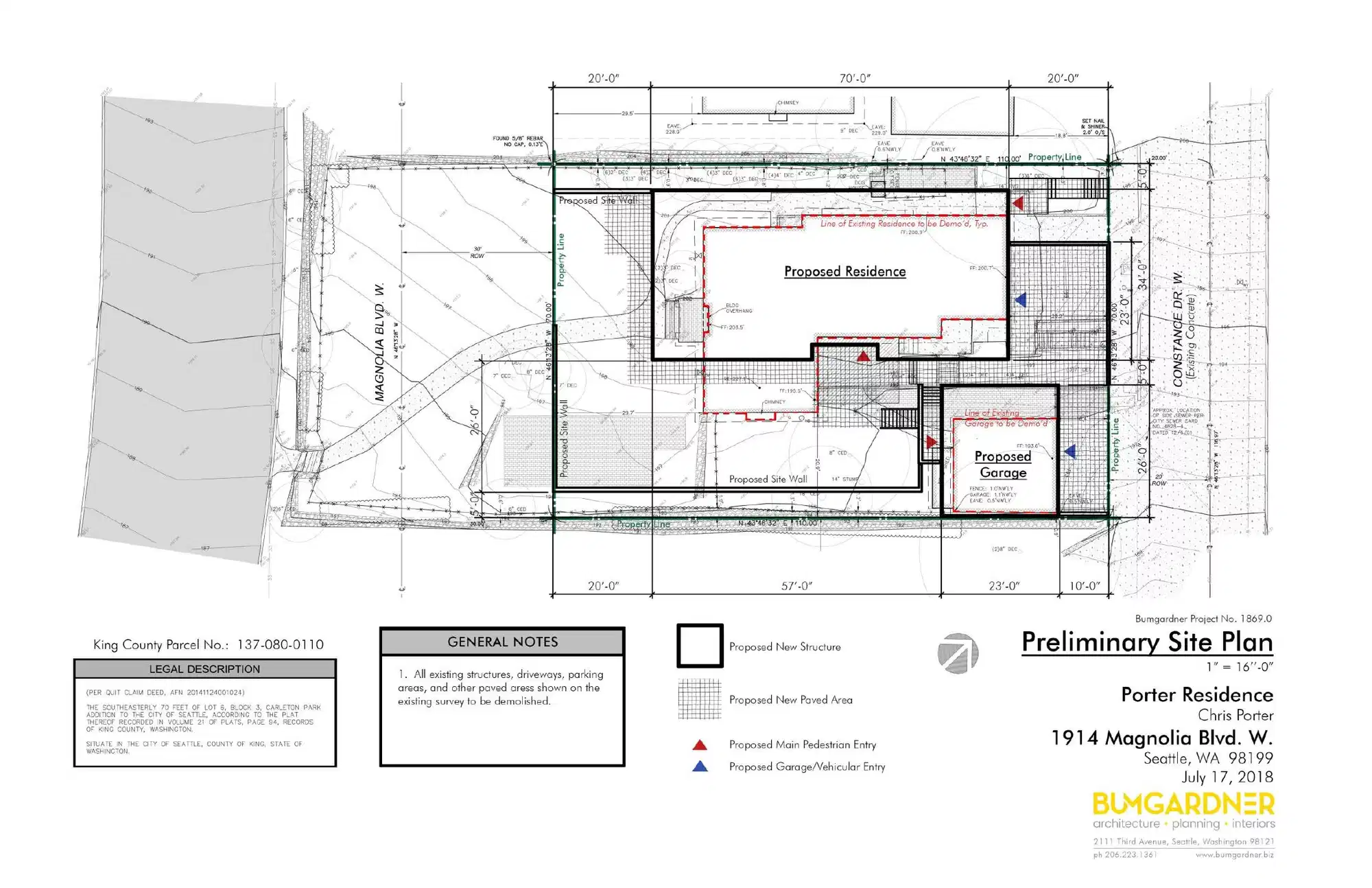 Site plan for 1914 Magnolia Blvd W