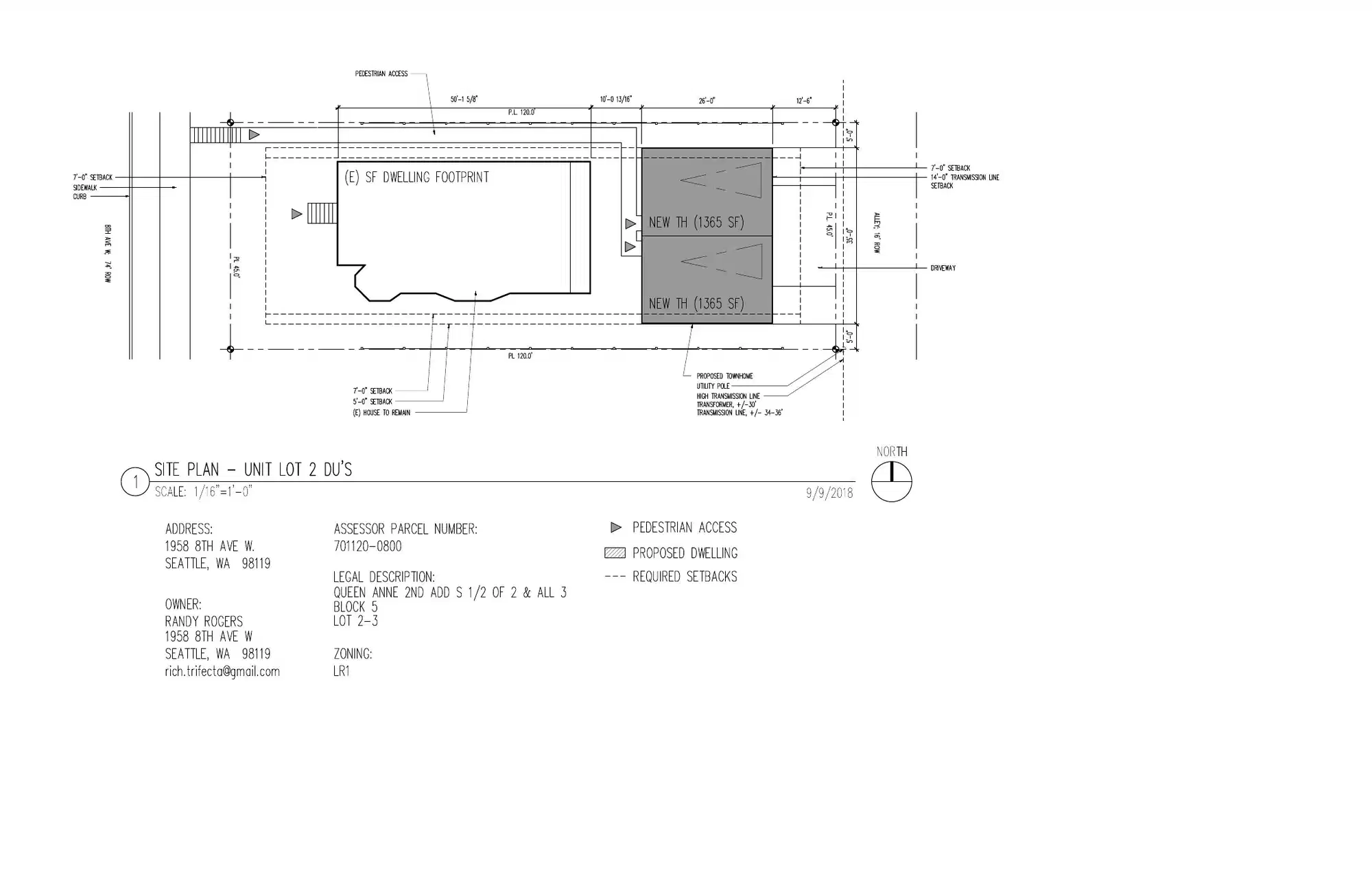 Site plan for 1960 8th Ave W