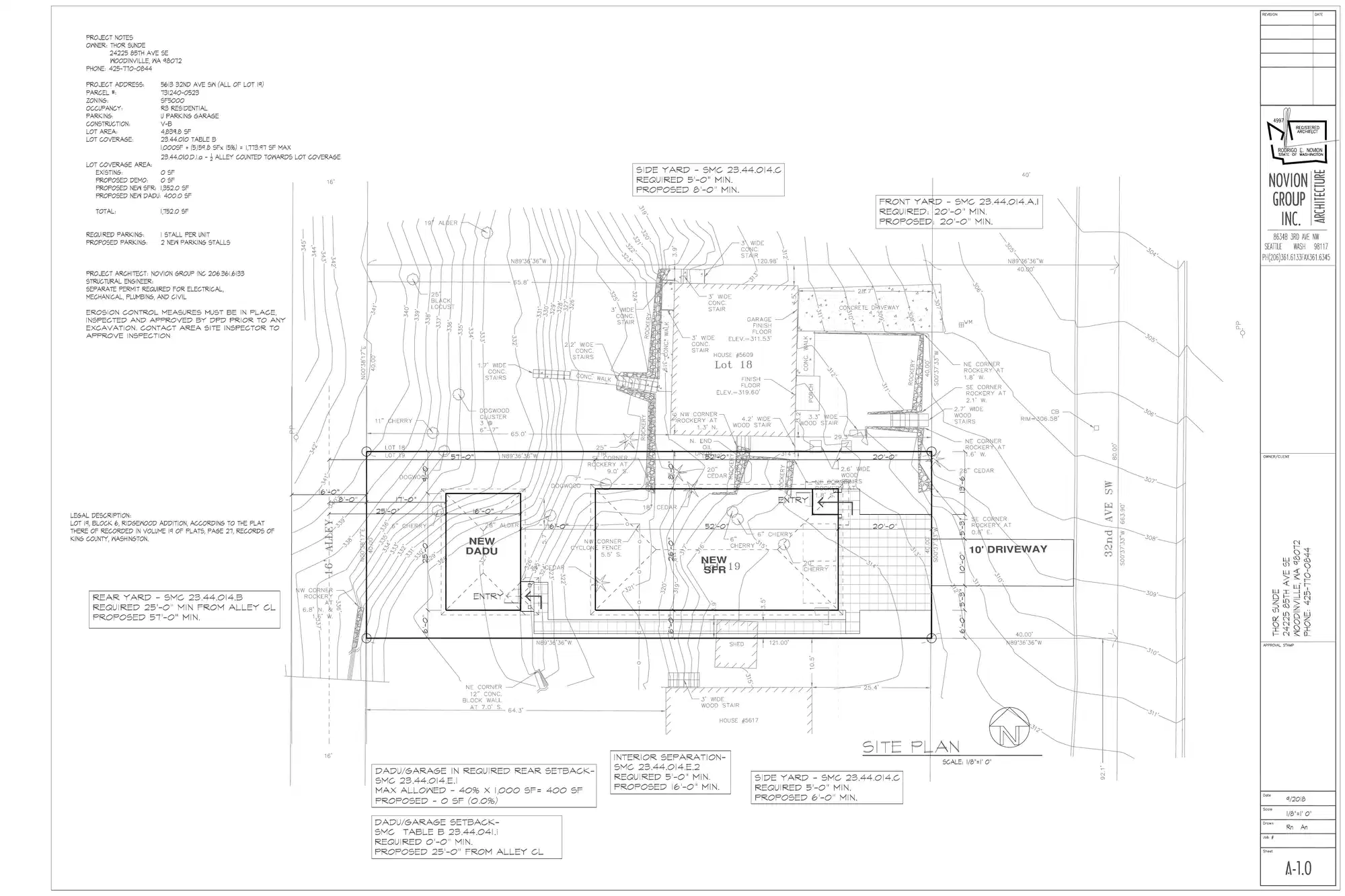Site plan for 5613 32nd Ave SW