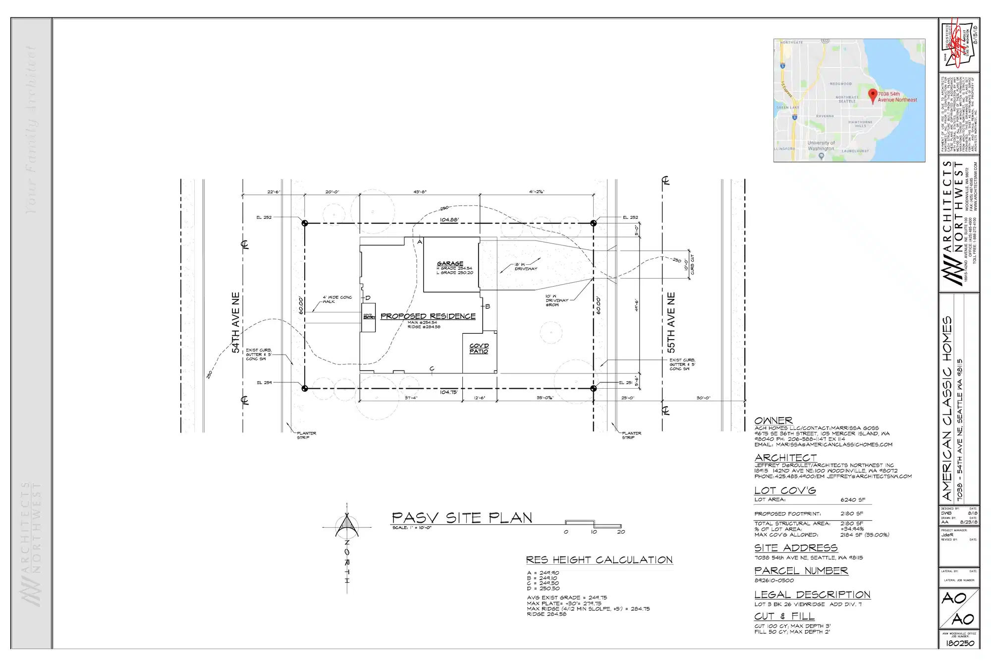 Site plan for 7038 54th Ave NE