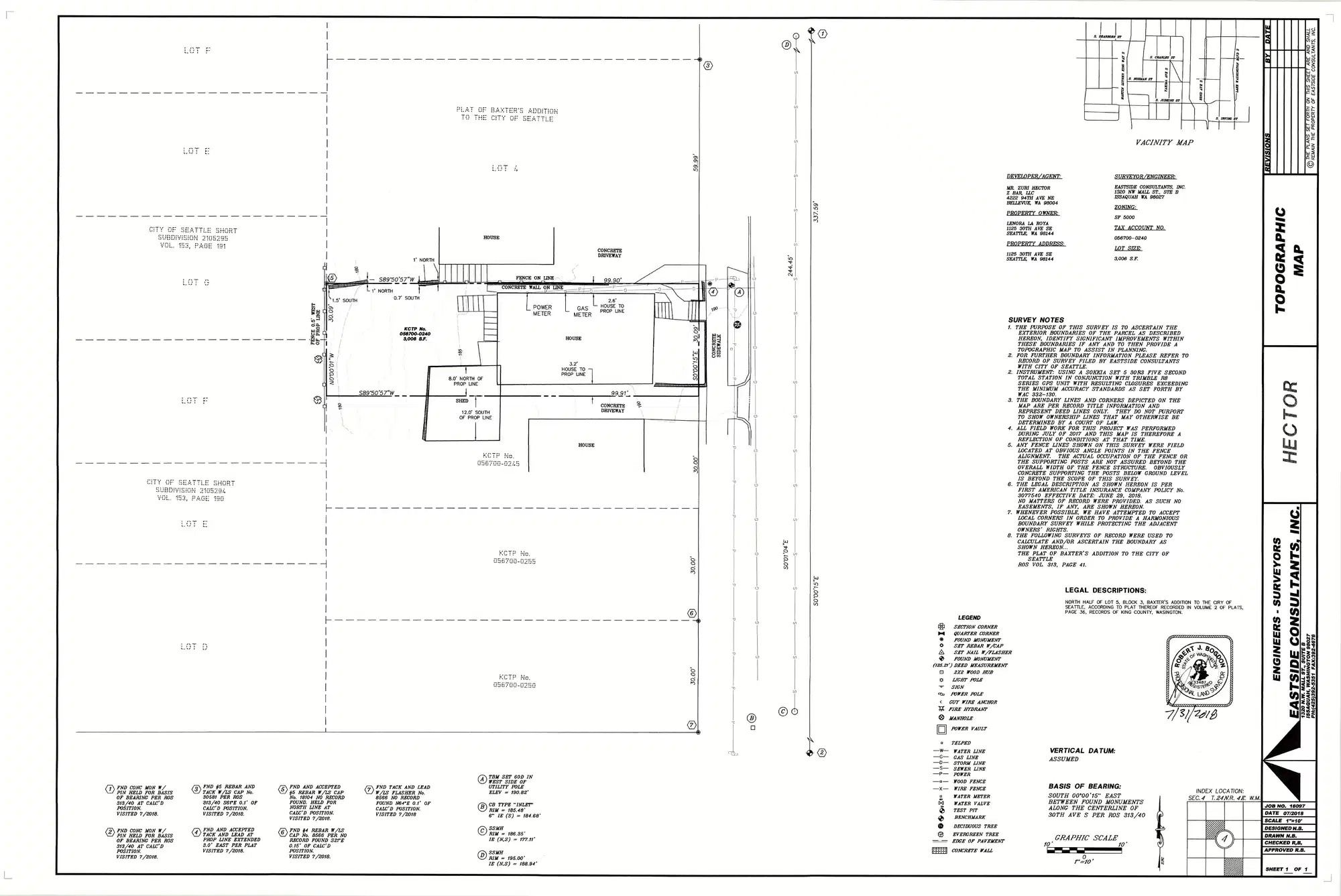 Site plan for 1125 30th Ave S