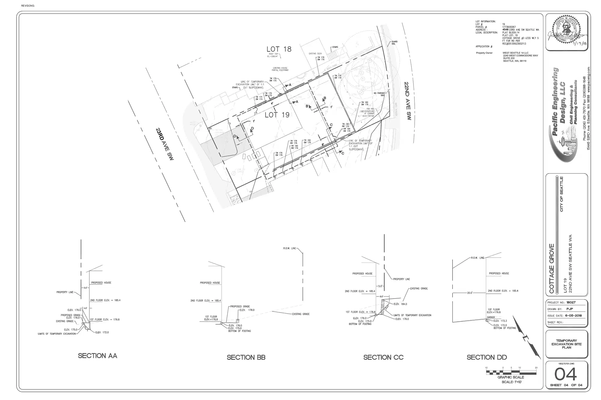 Site plan for 4548 23rd Ave SW