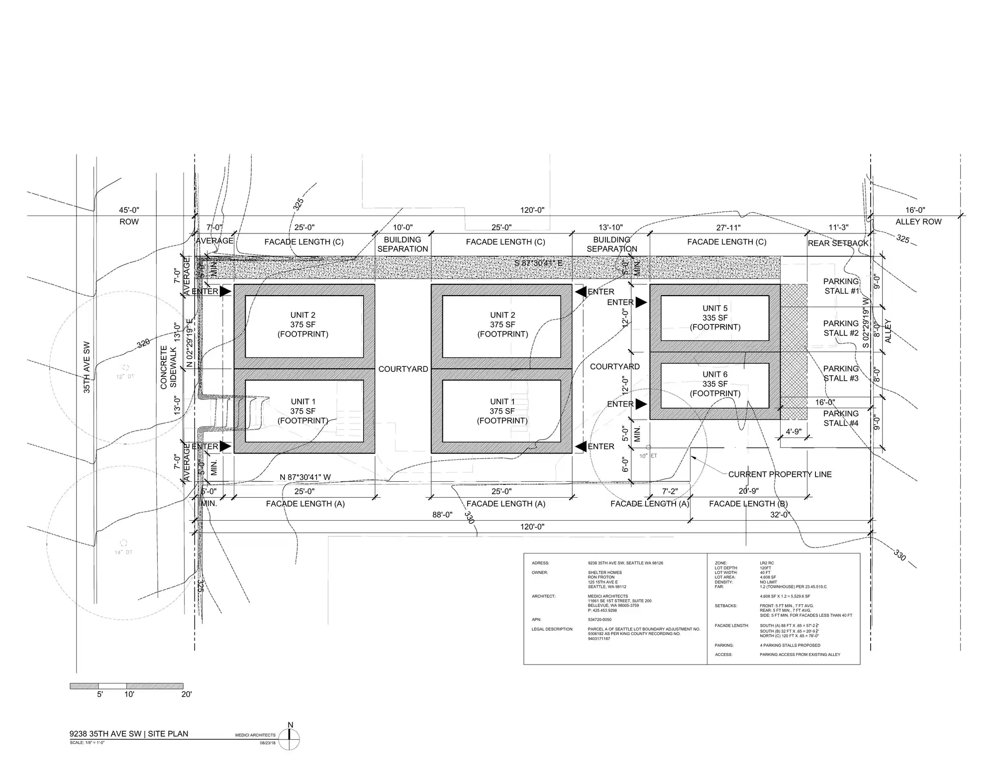 Site plan for 9238 A 35th Ave SW