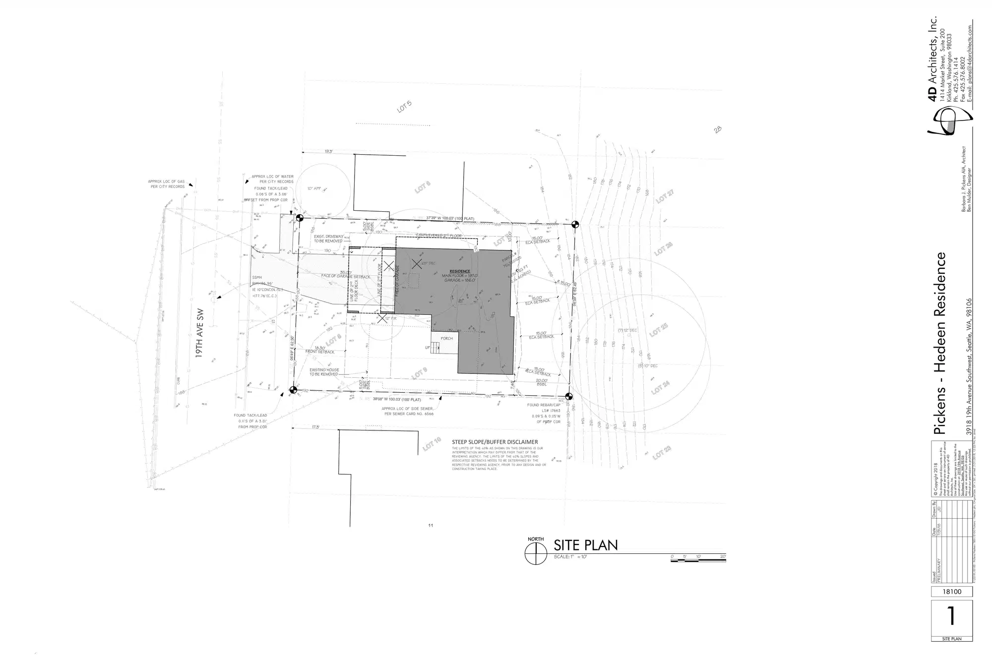 Site plan for 3918 19th Ave SW
