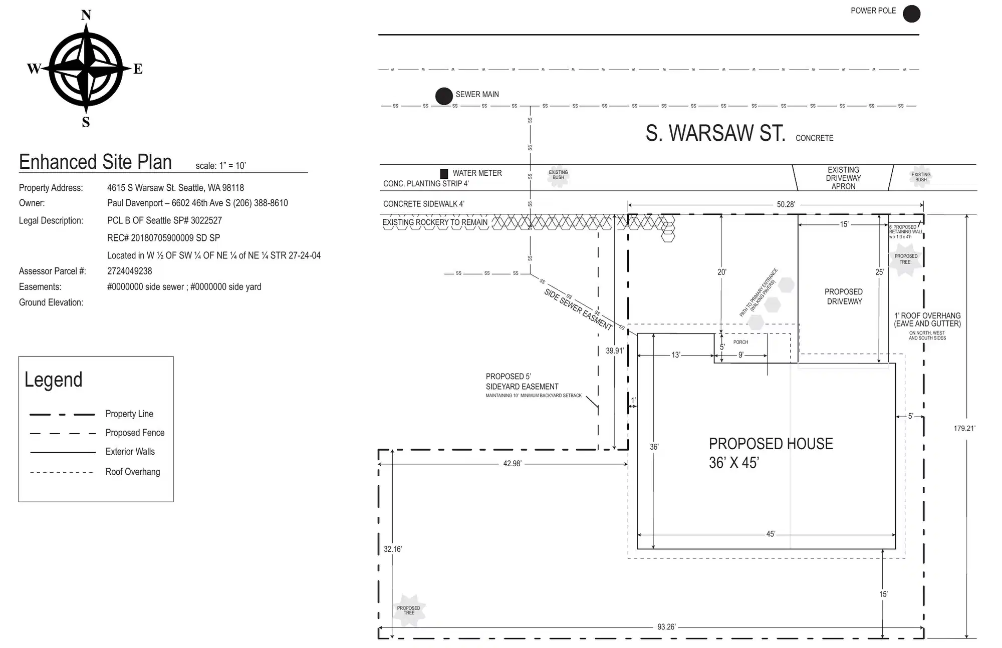 Site plan for 4615 S Warsaw St