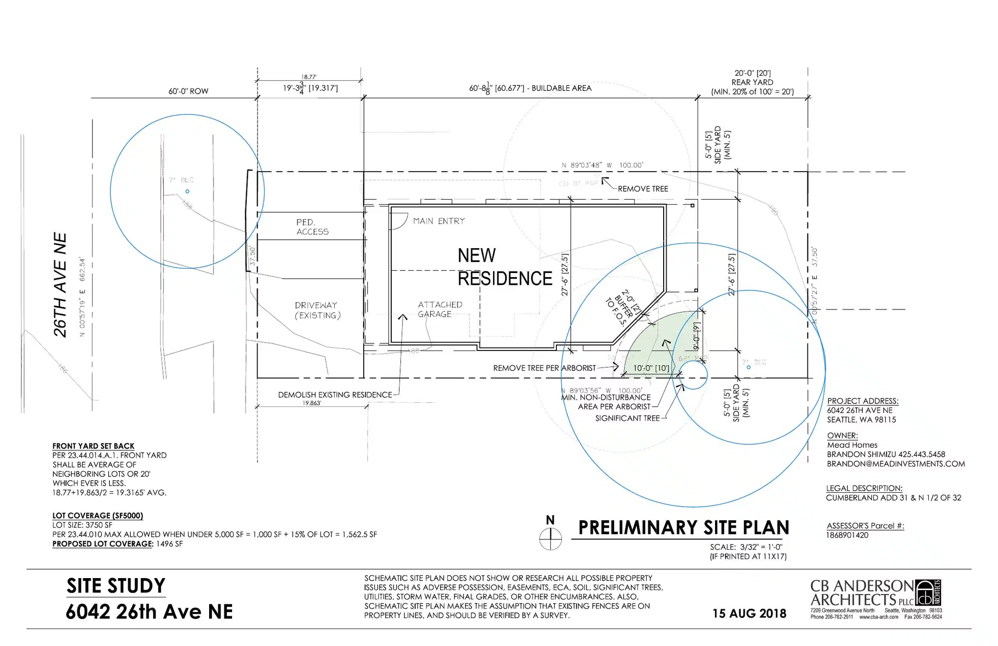 Site plan for 6042 26th Ave NE