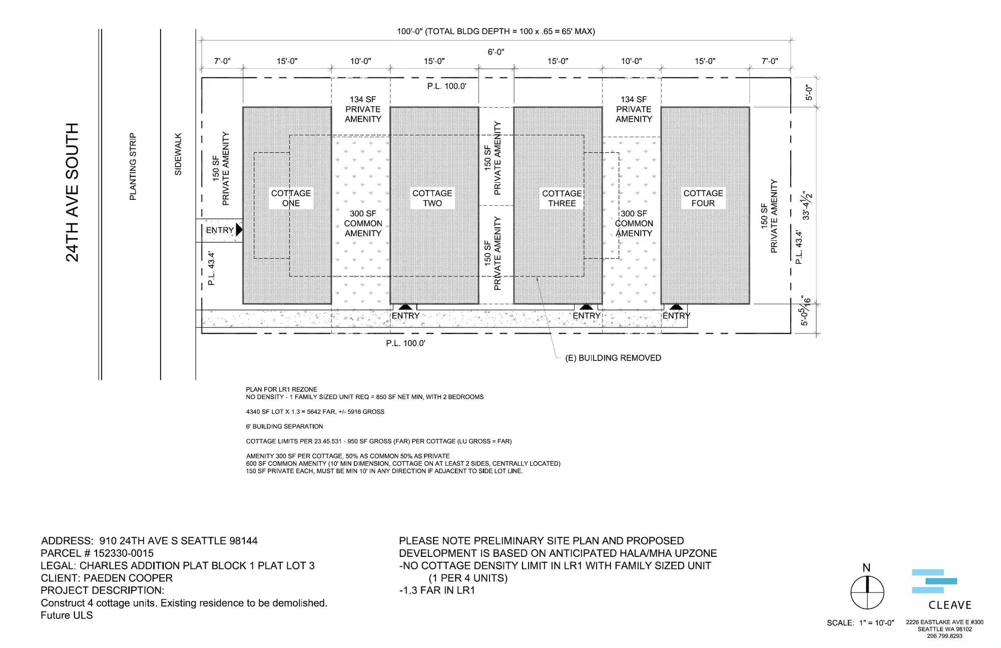 Site plan for 910 A 24th Ave S