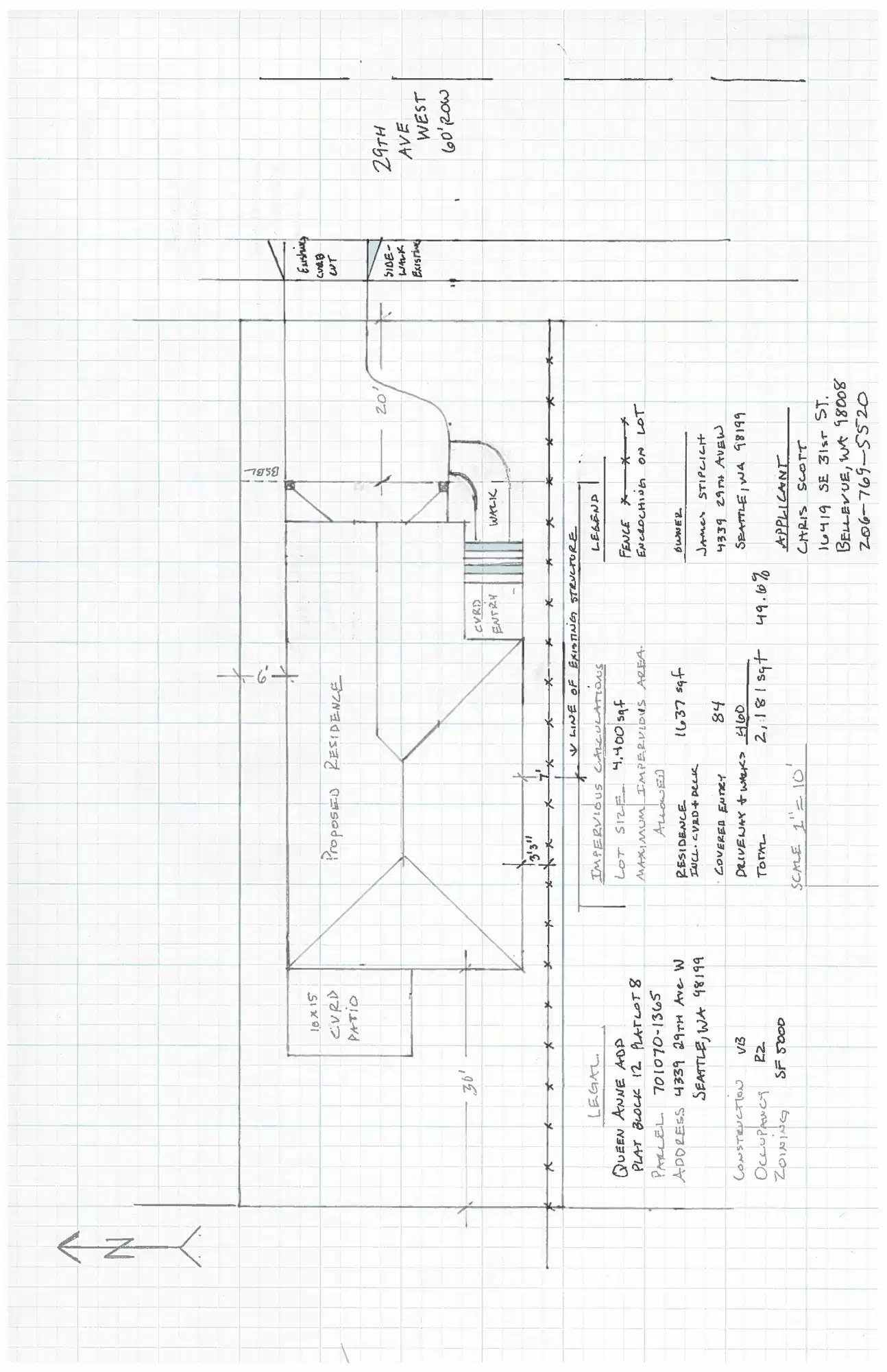 Site plan for 4339 29th Ave W