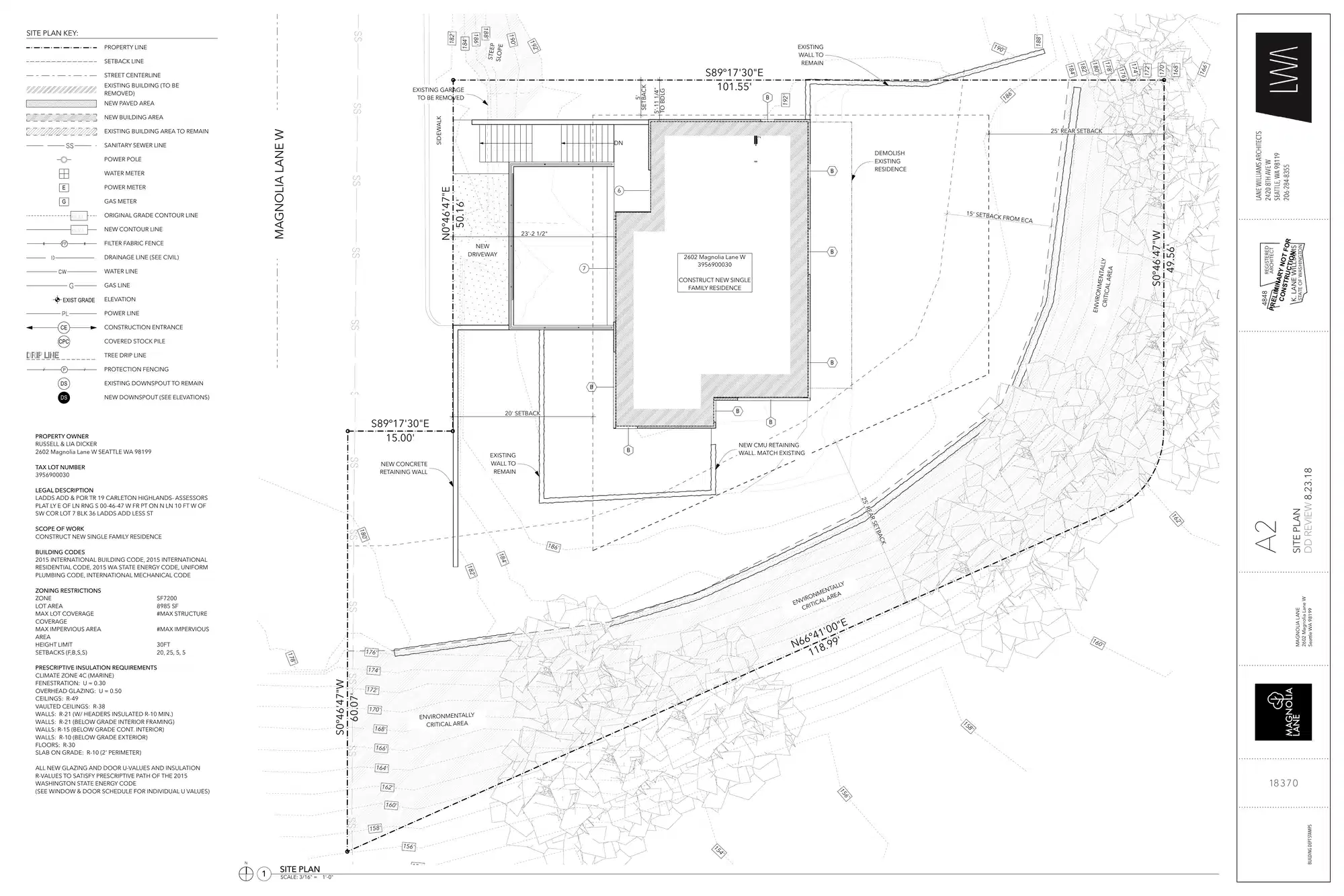 Site plan for 2602 Magnolia Ln W