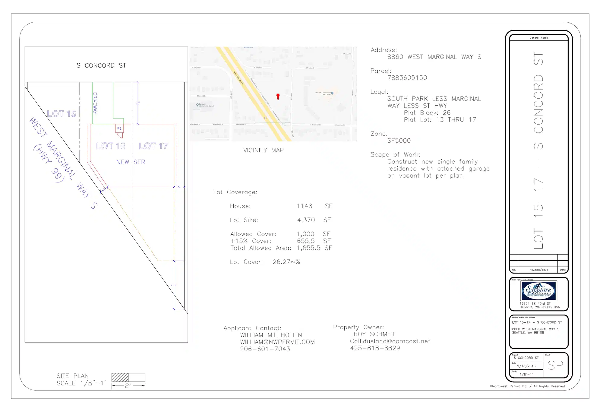 Site plan for 843 S Concord St