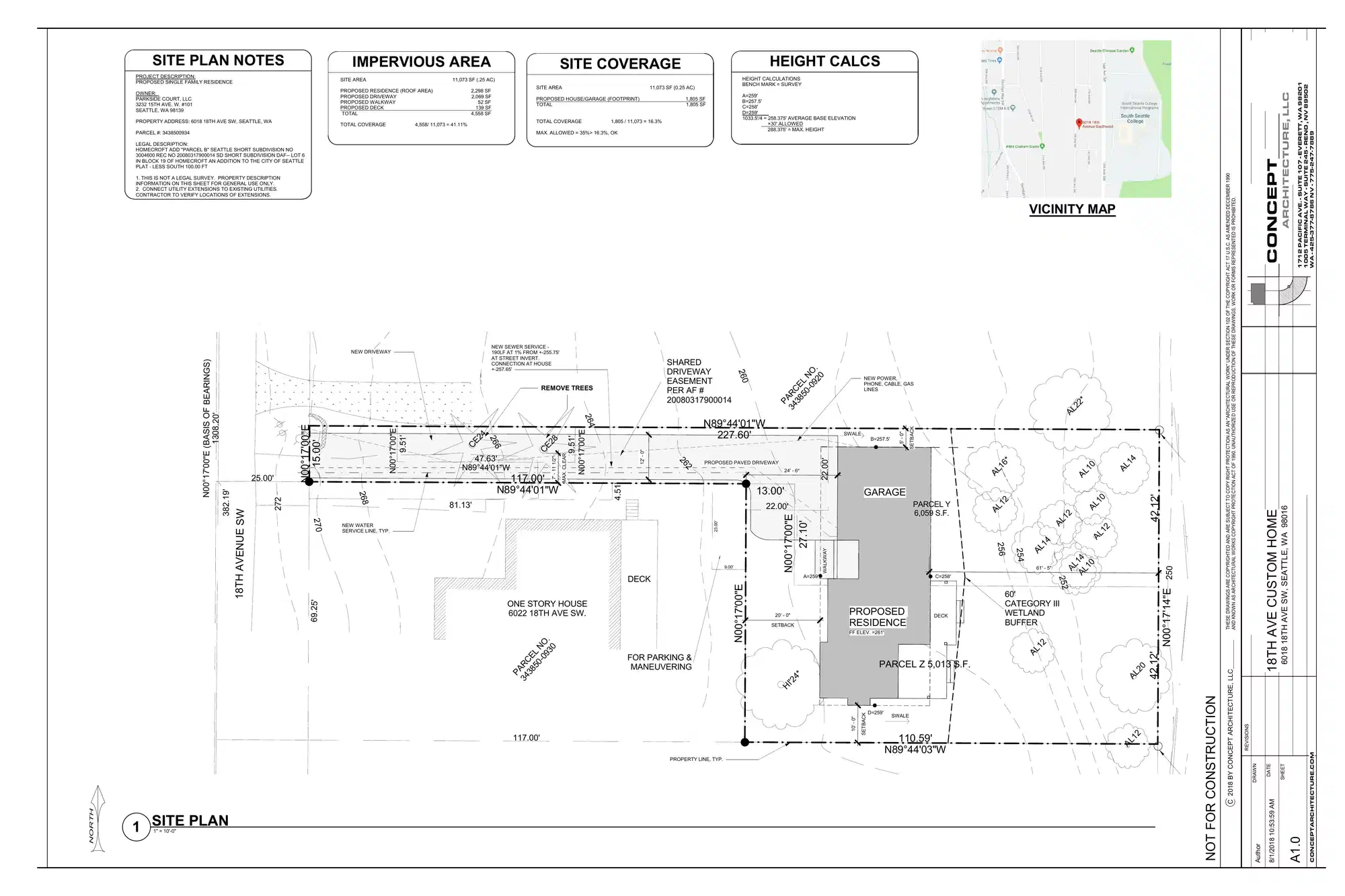 Site plan for 6018 18th Ave SW