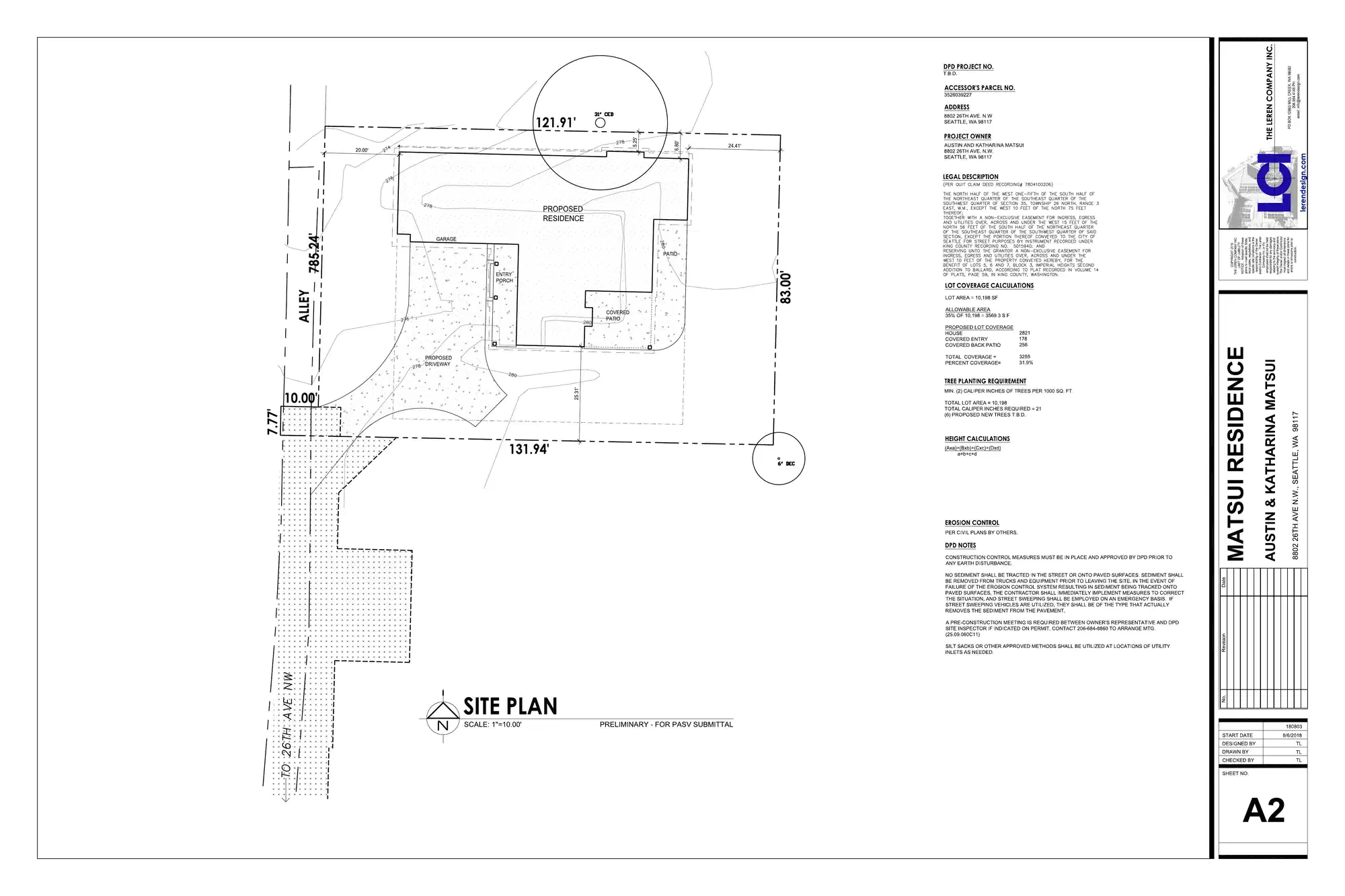 Site plan for 8802 26th Ave NW