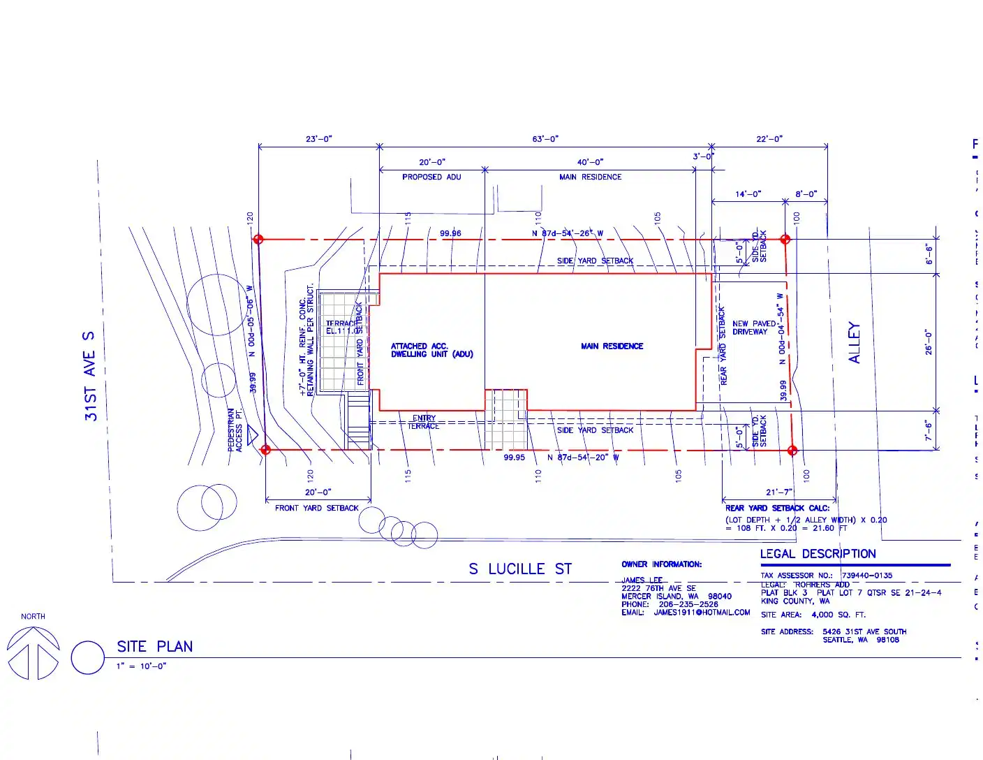 Site plan for 5426 31st Ave S