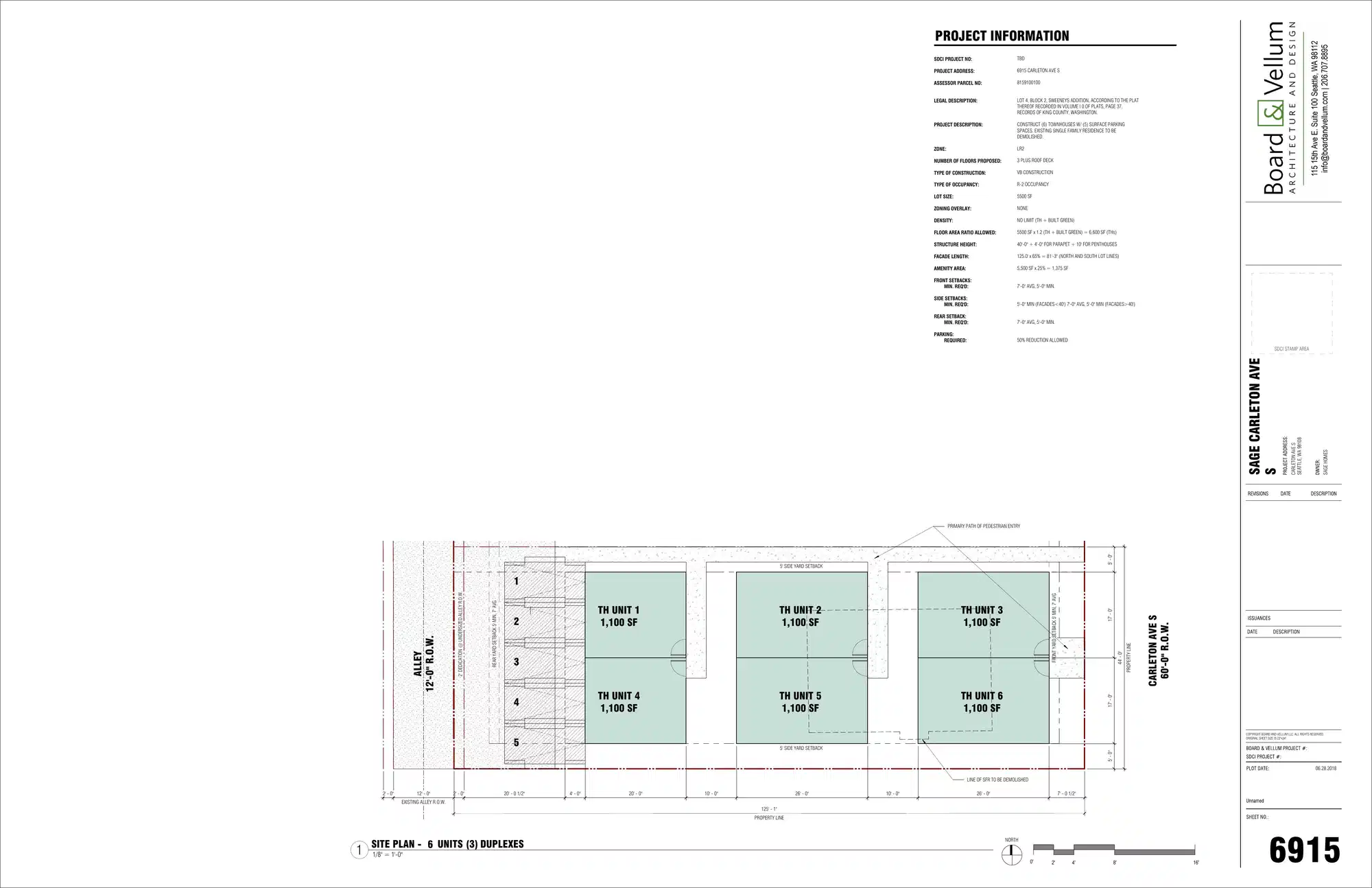 Site plan for 6915 Carleton Ave S