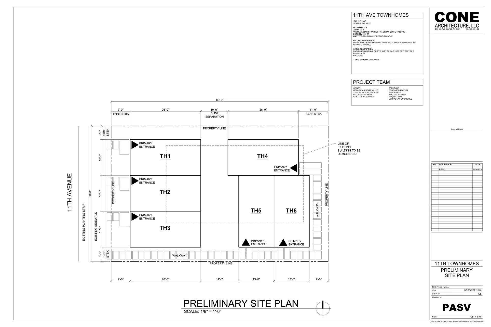 Site plan for 1728 11th Ave