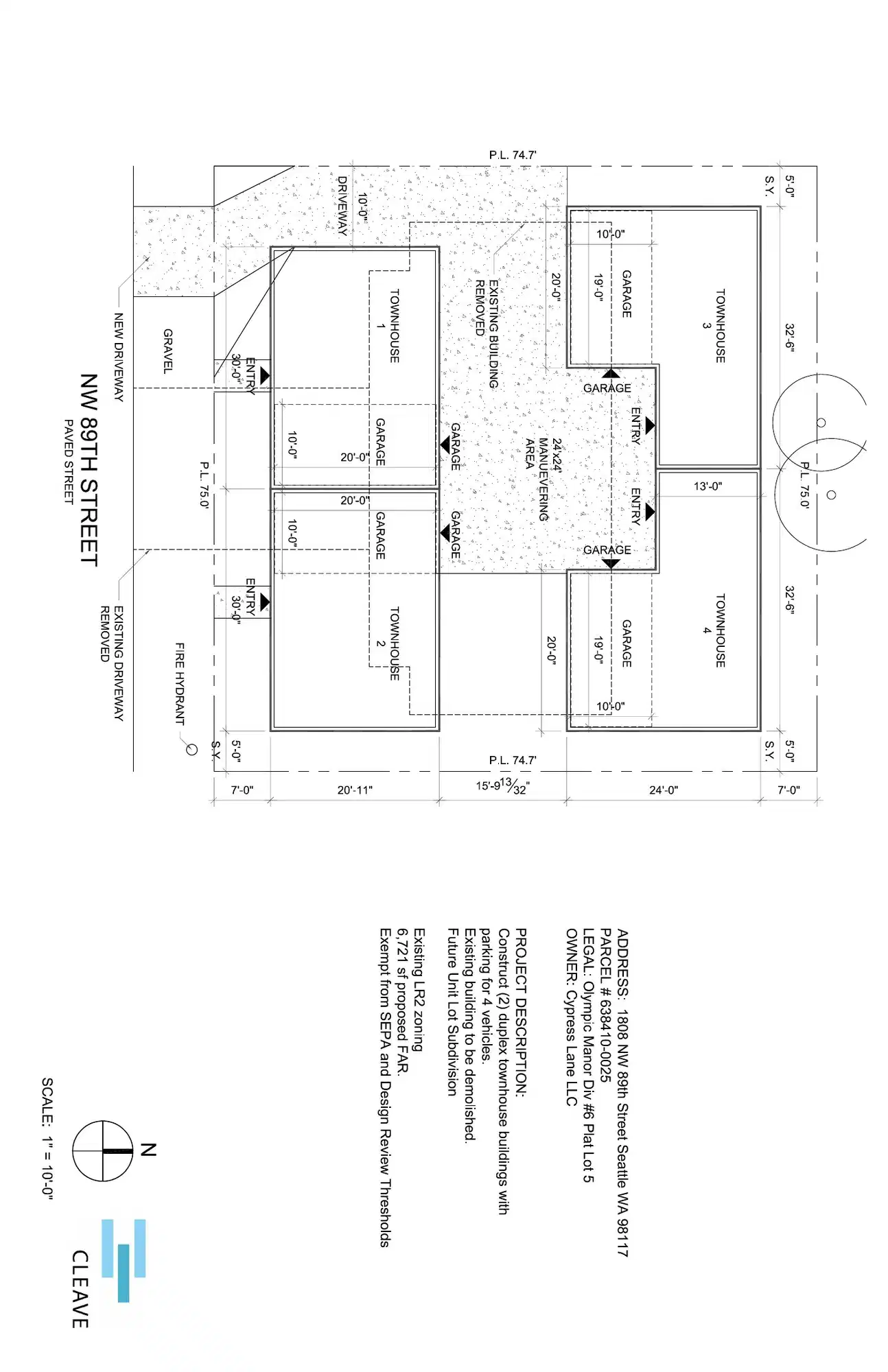 Site plan for 1808 NW 89th St