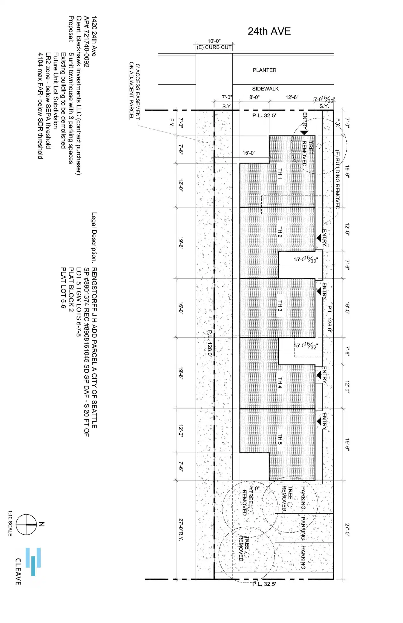 Site plan for 1422 24th Ave