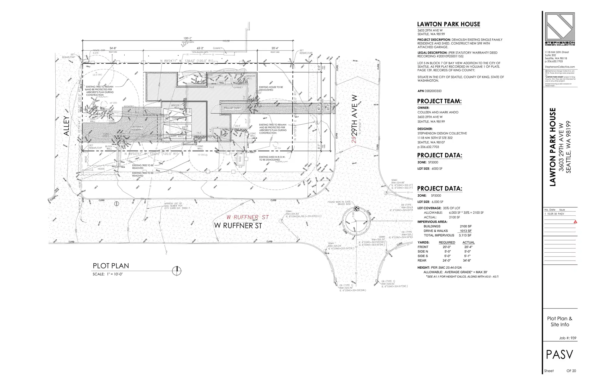Site plan for 3603 29th Ave W