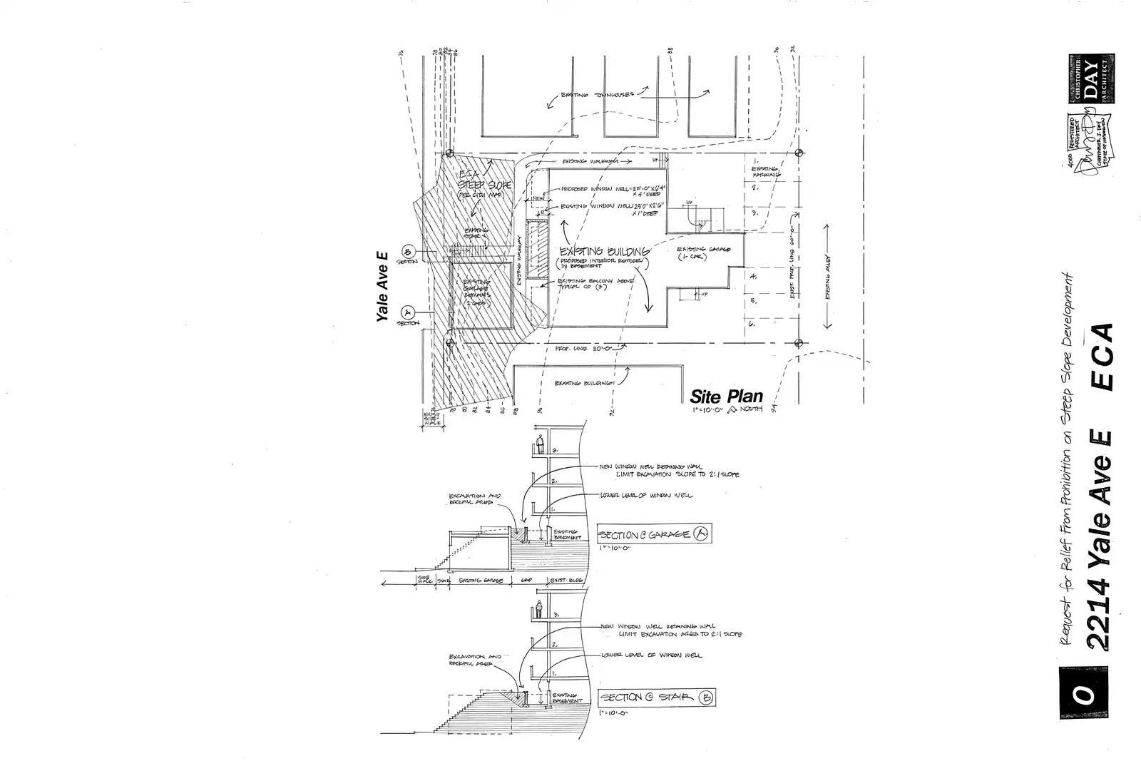 Site plan for 2214 Yale Ave E