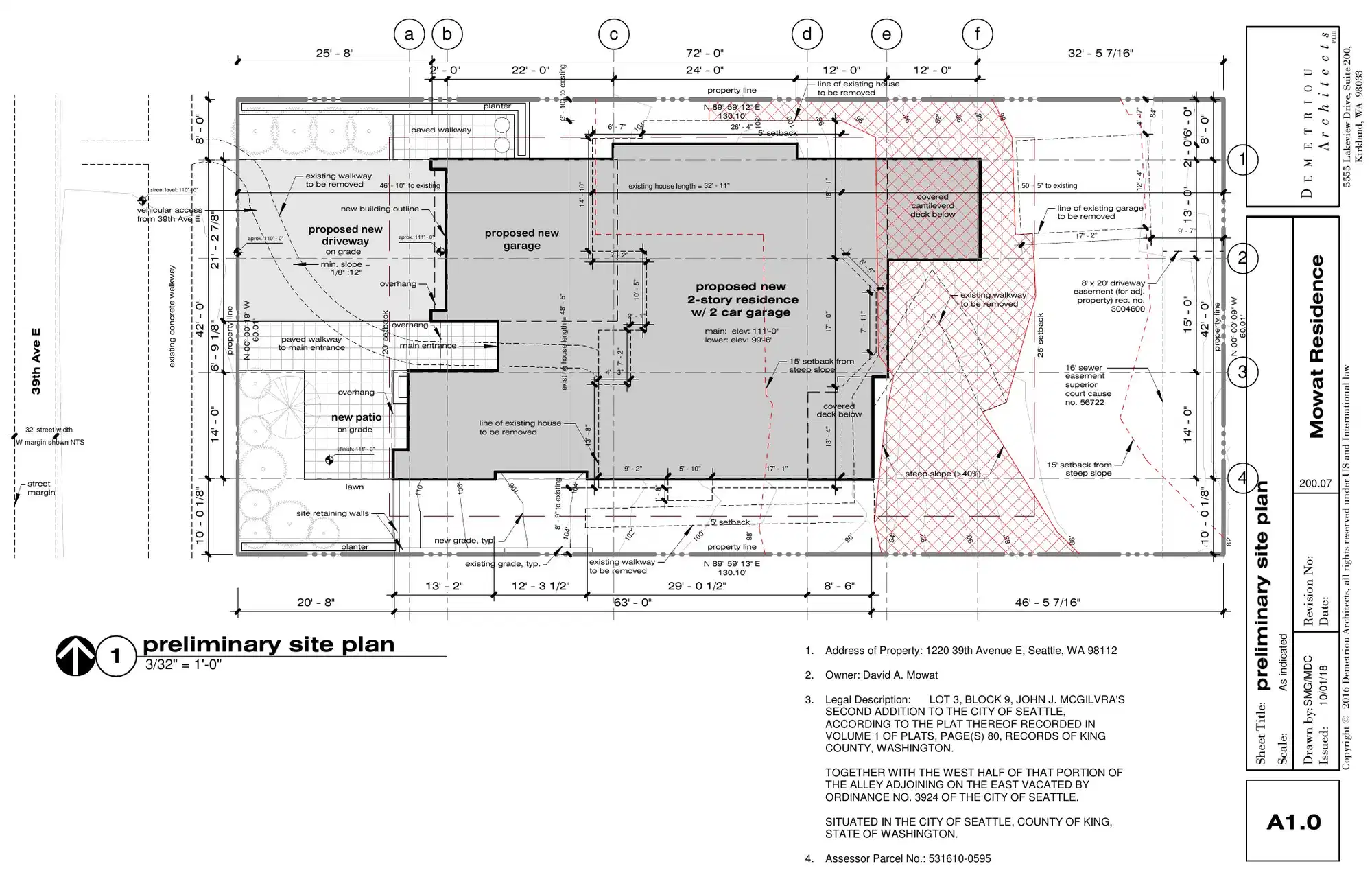Site plan for 1220 39th Ave E