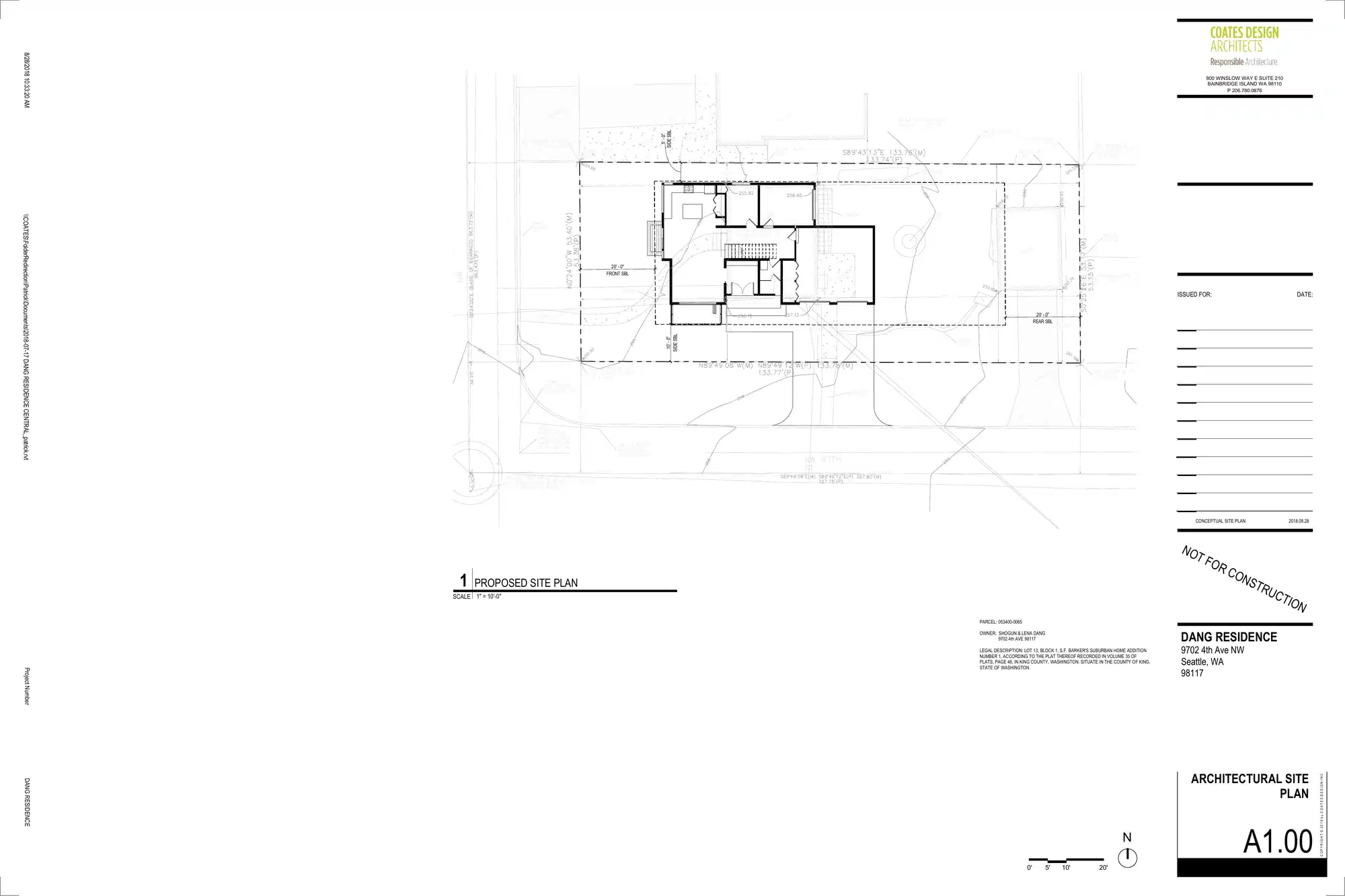 Site plan for 9702 4th Ave NW