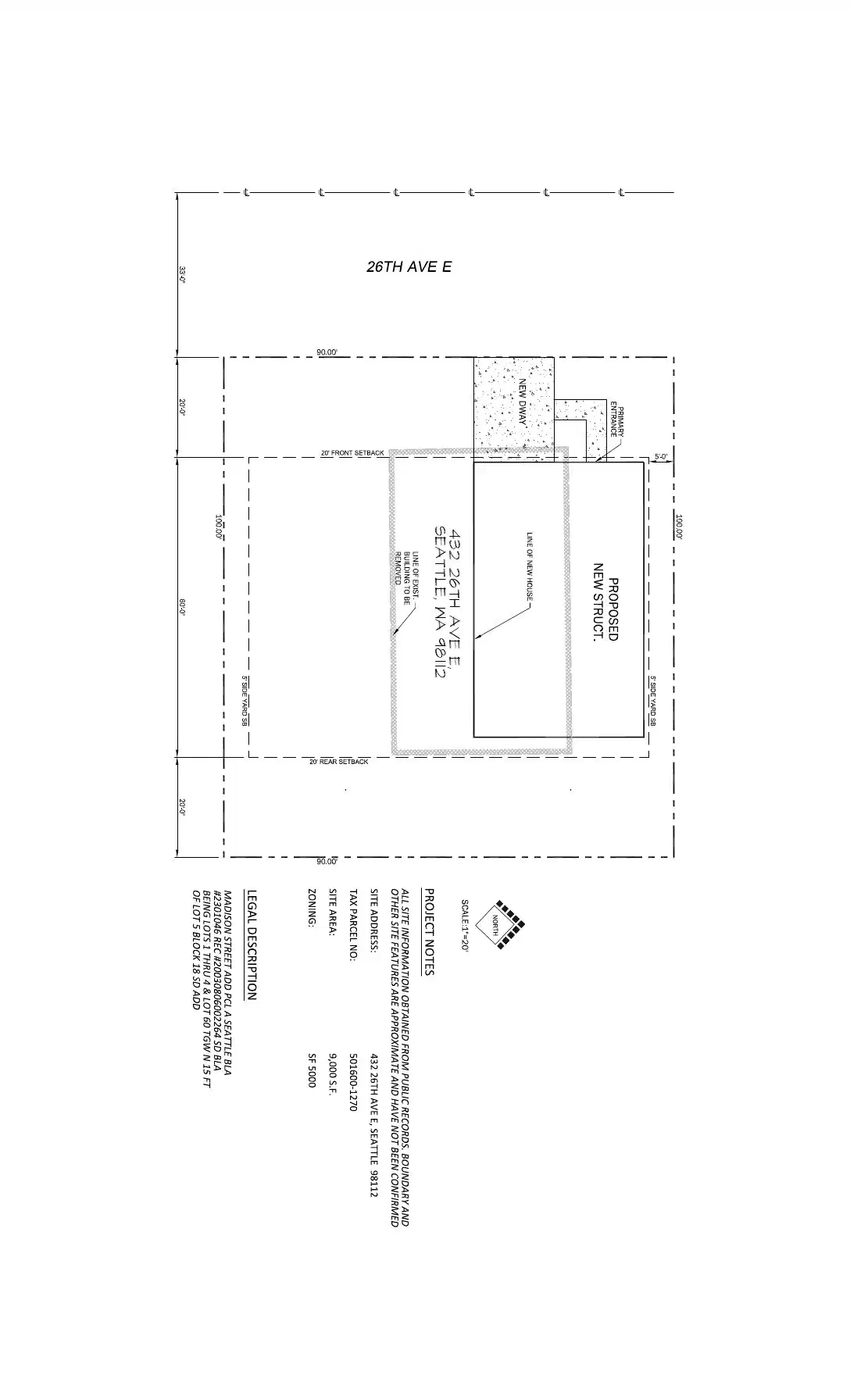Site plan for 430 26th Ave E