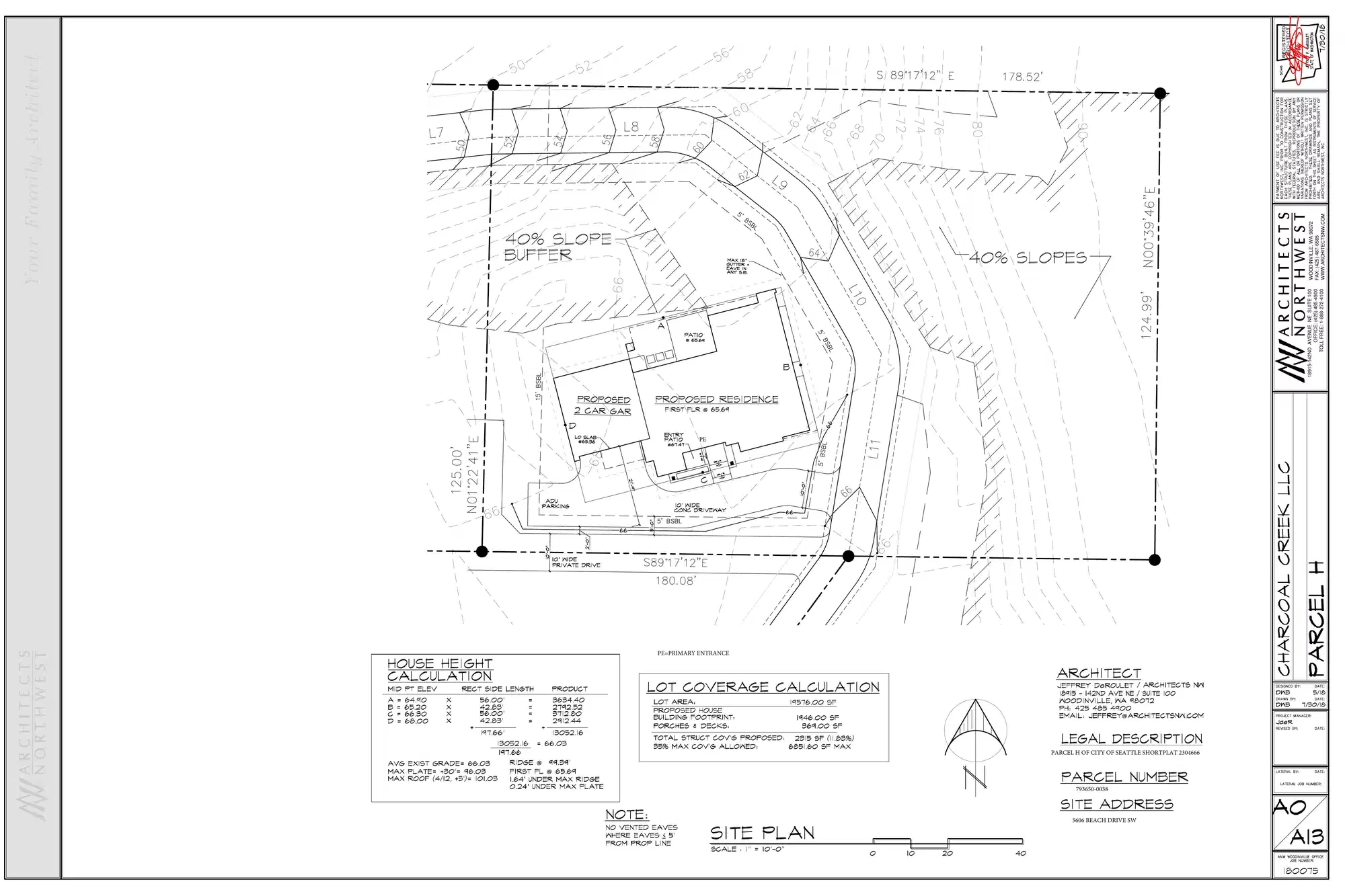 Site plan for 5606 Beach Dr SW