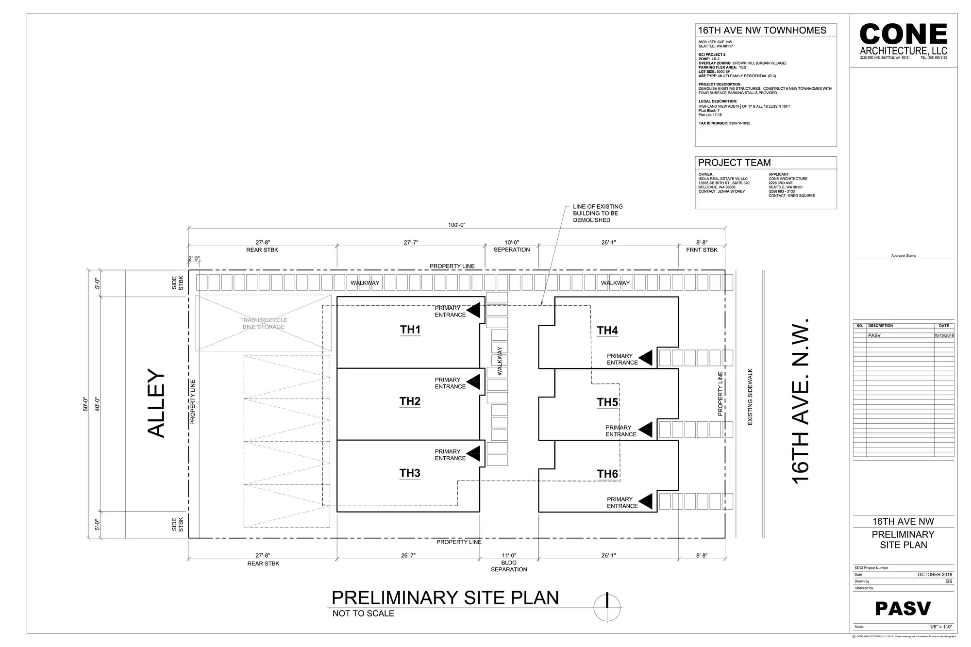 Site plan for 8509 16th Ave NW