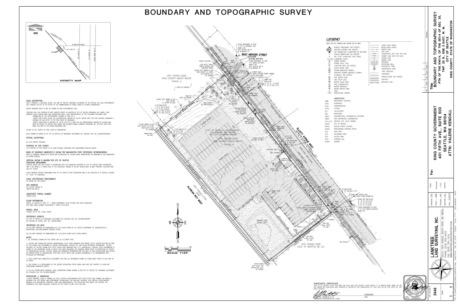 Site plan for 551 Elliott Ave W