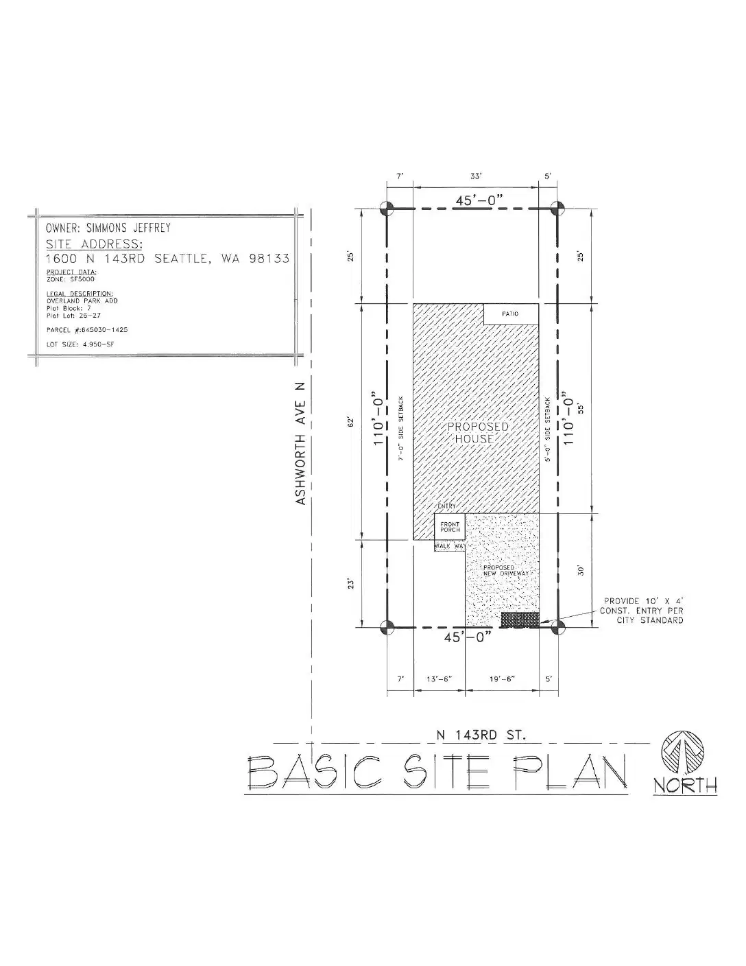Site plan for 1600 N 143rd St