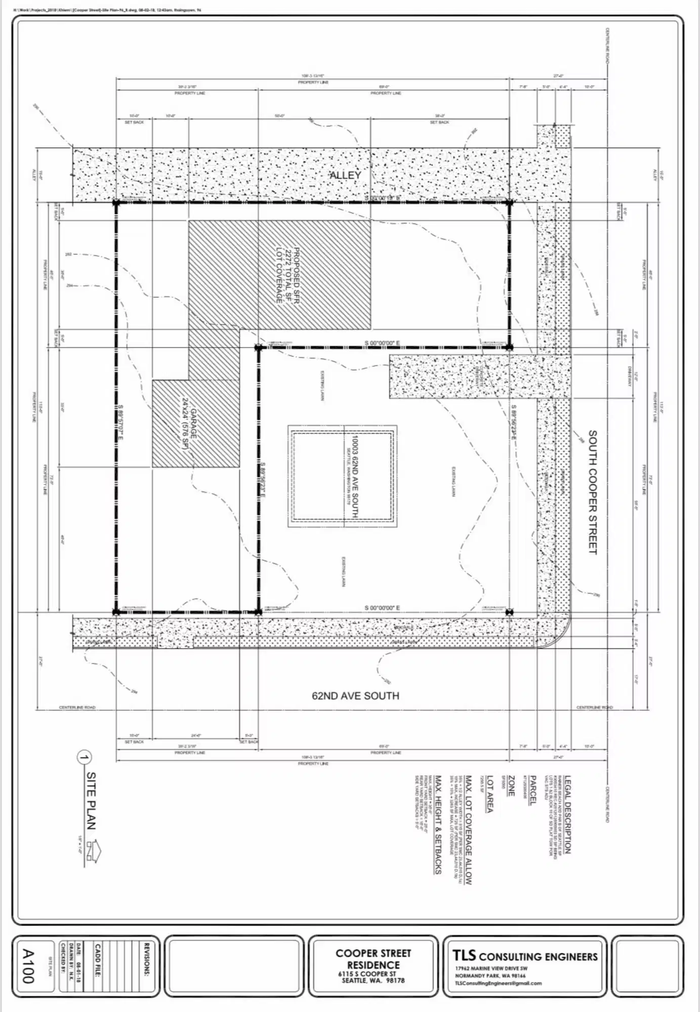 Site plan for 6115 S Cooper St