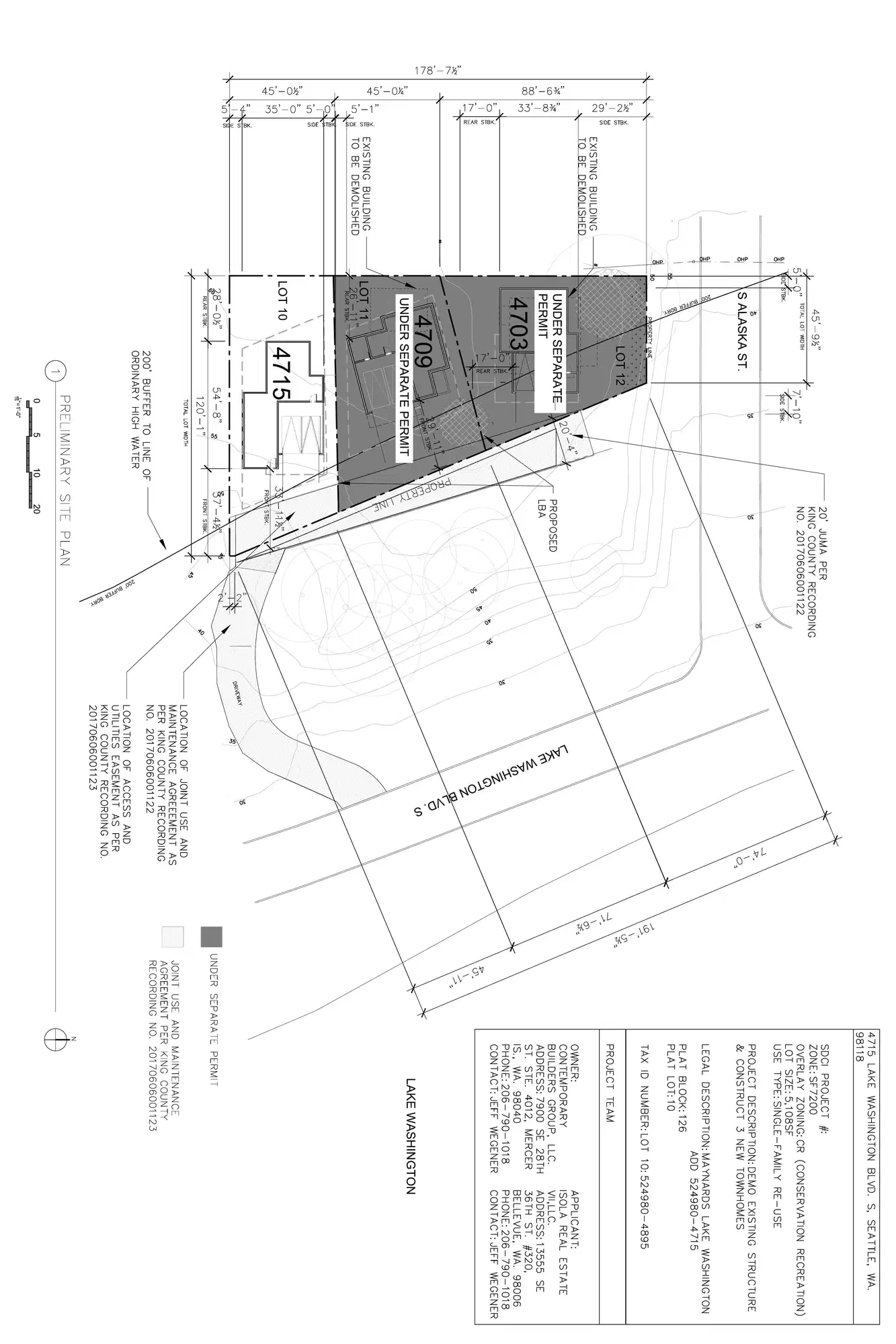 Site plan for 4715 Lake Washington Blvd S