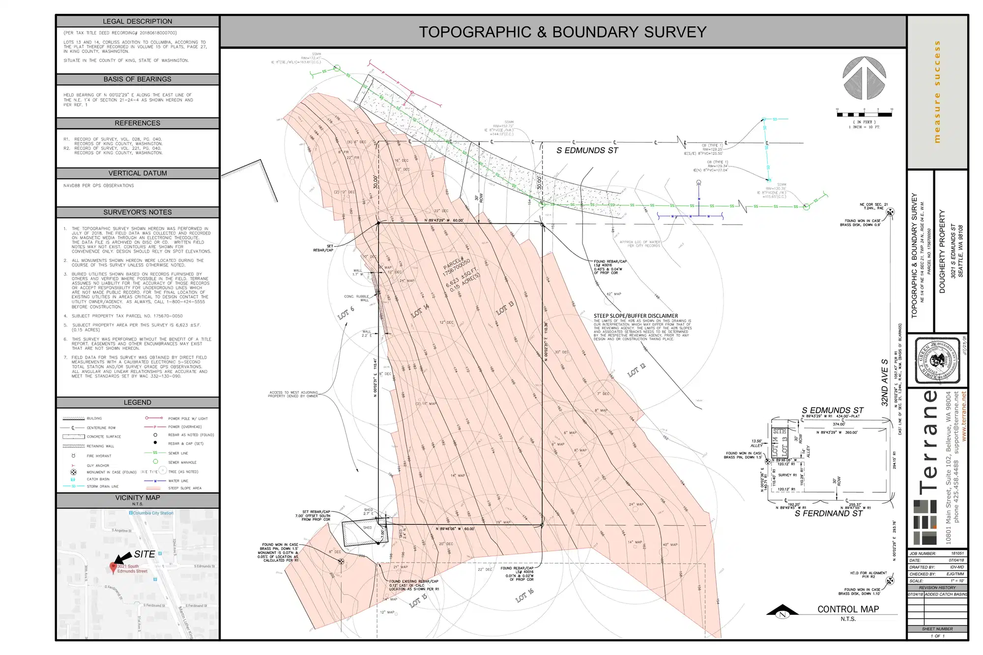 Site plan for 3021 S Edmunds St