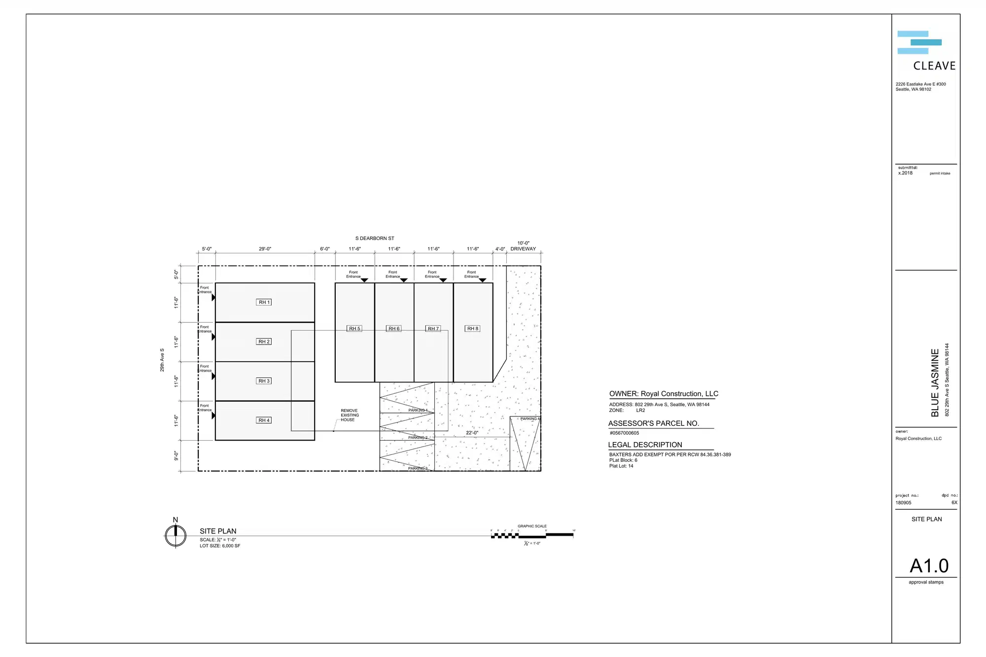Site plan for 802 29th Ave S