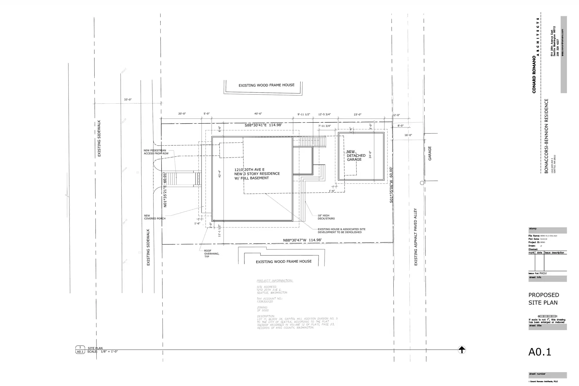 Site plan for 1210 20th Ave E