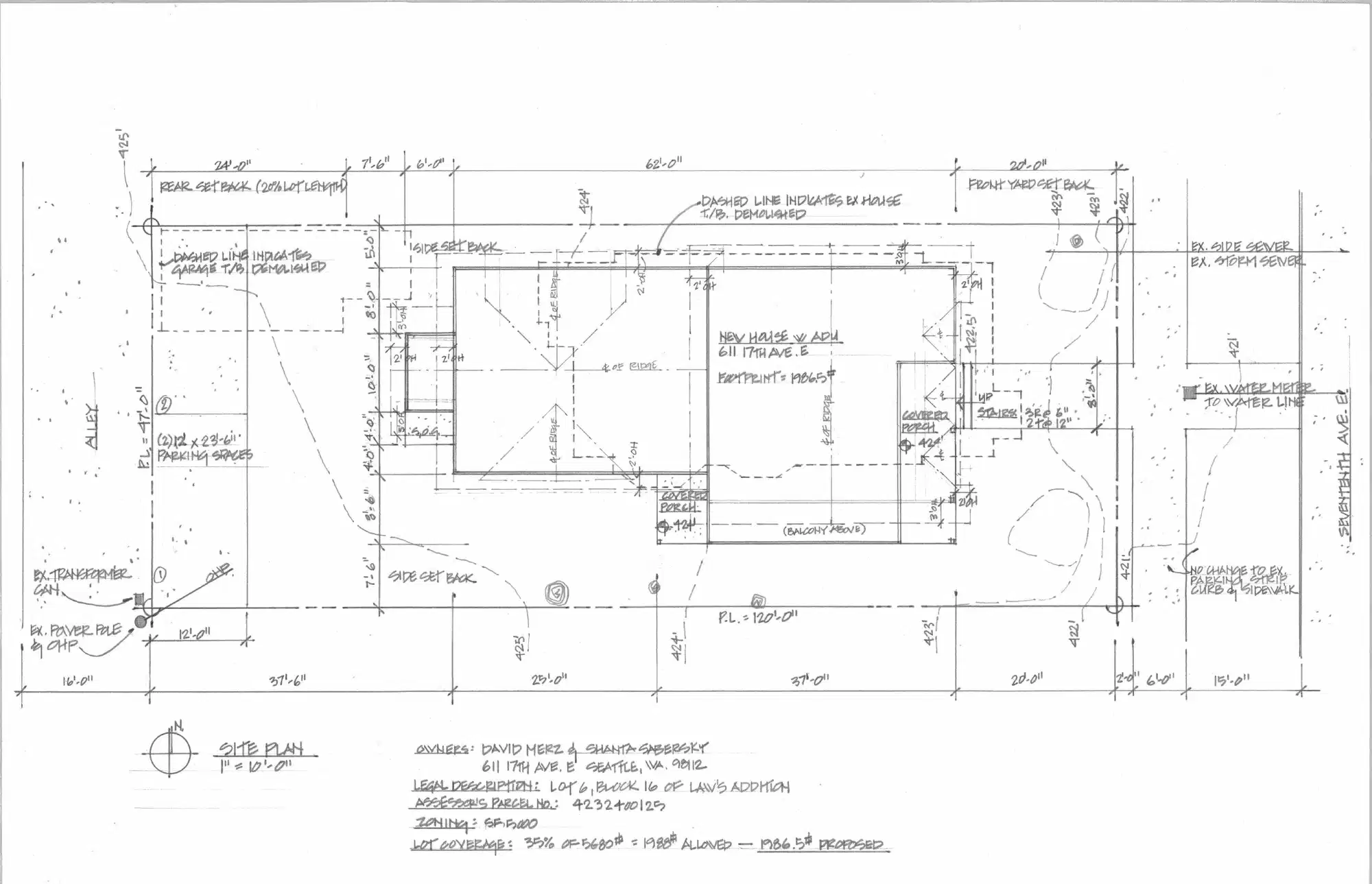 Site plan for 611 17th Ave E