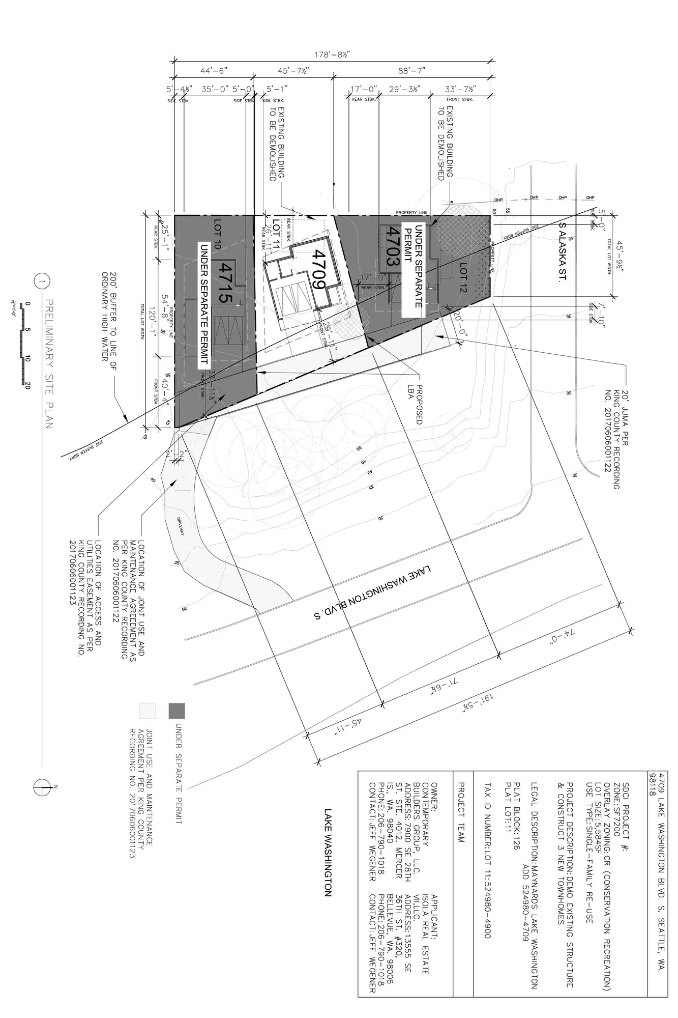 Site plan for 4709 Lake Washington Blvd S
