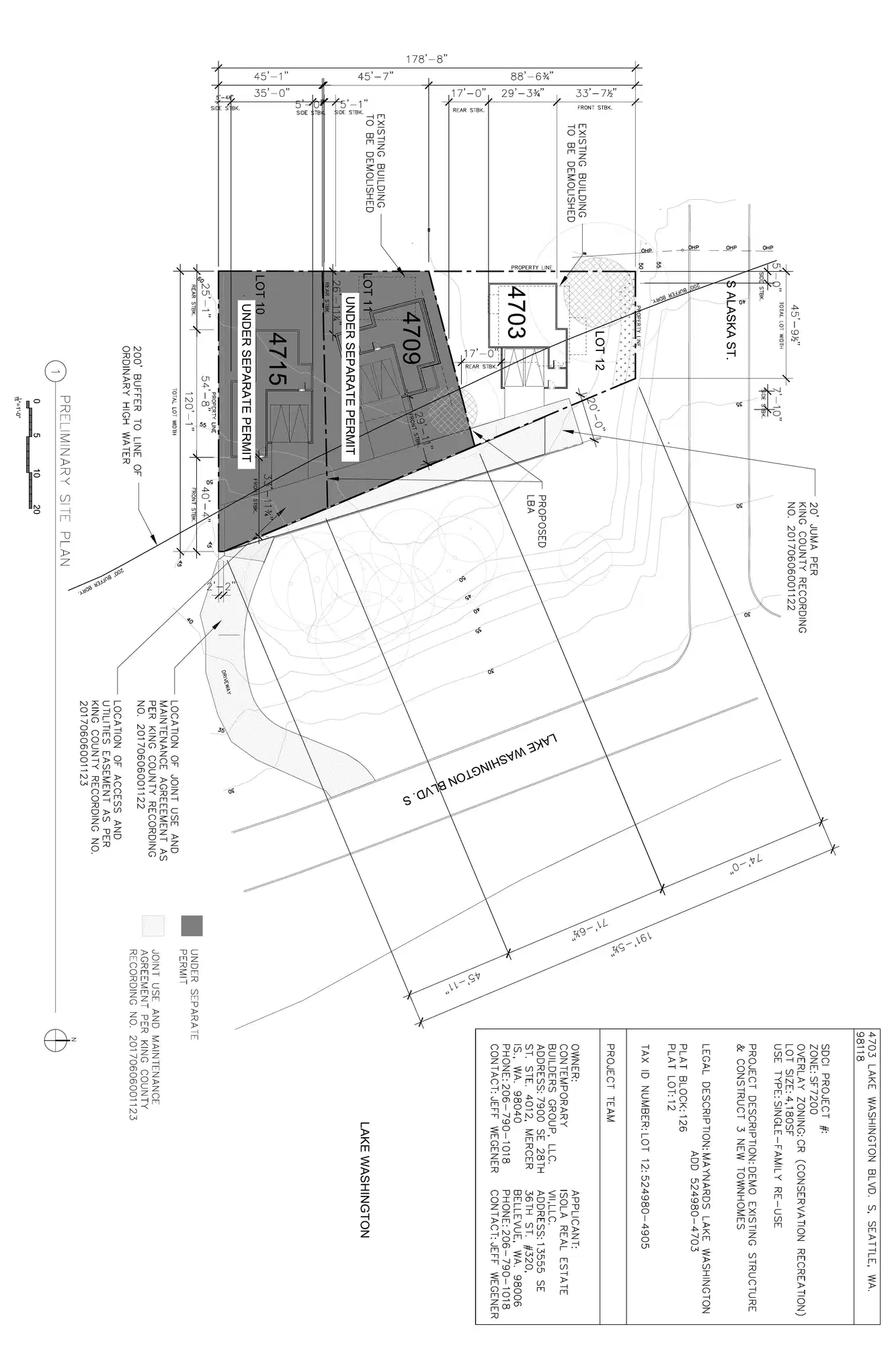 Site plan for 4703 Lake Washington Blvd S
