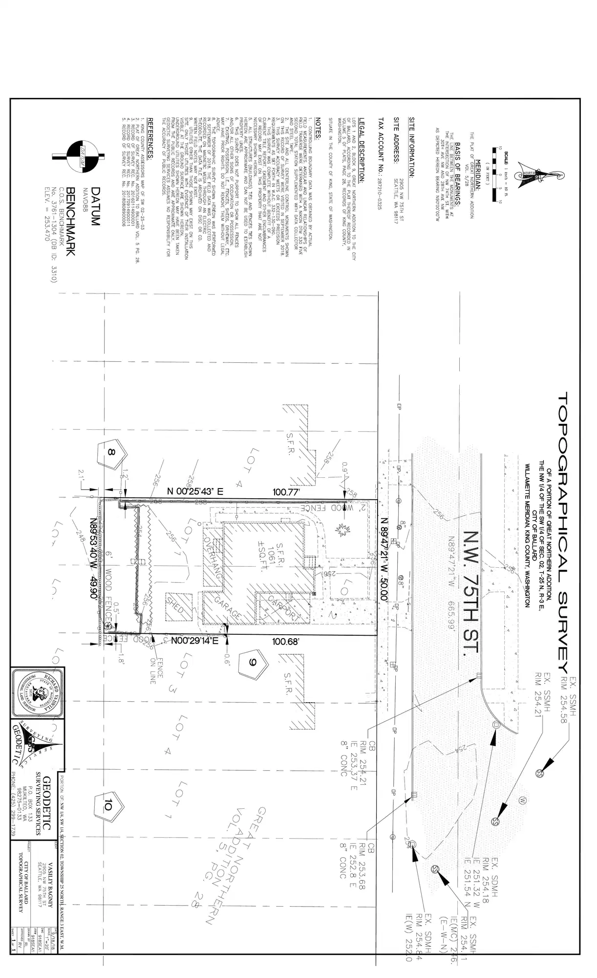 Site plan for 2905 NW 75th St