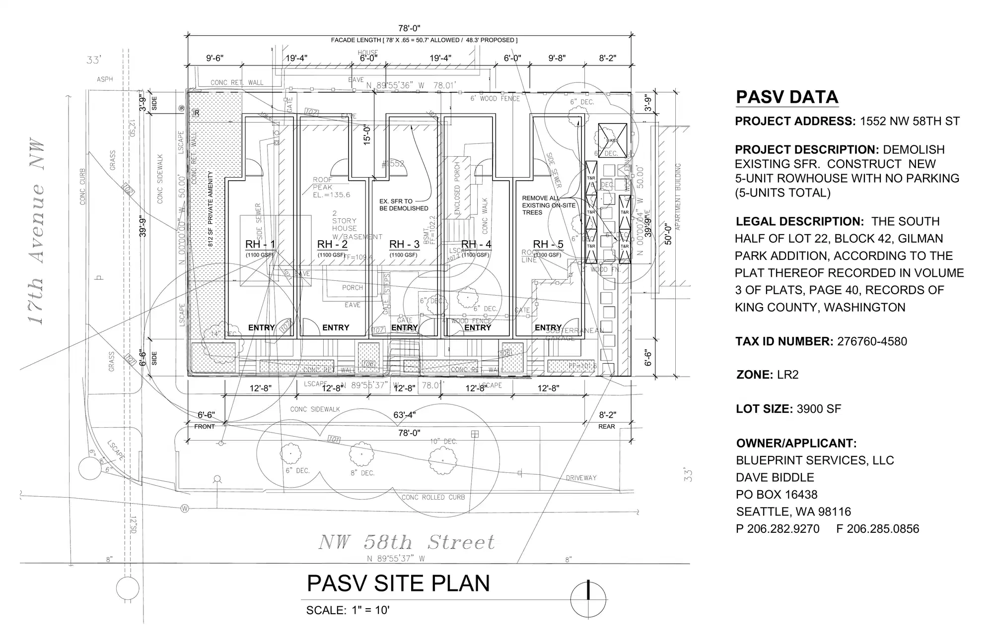 Site plan for 1552 NW 58th St