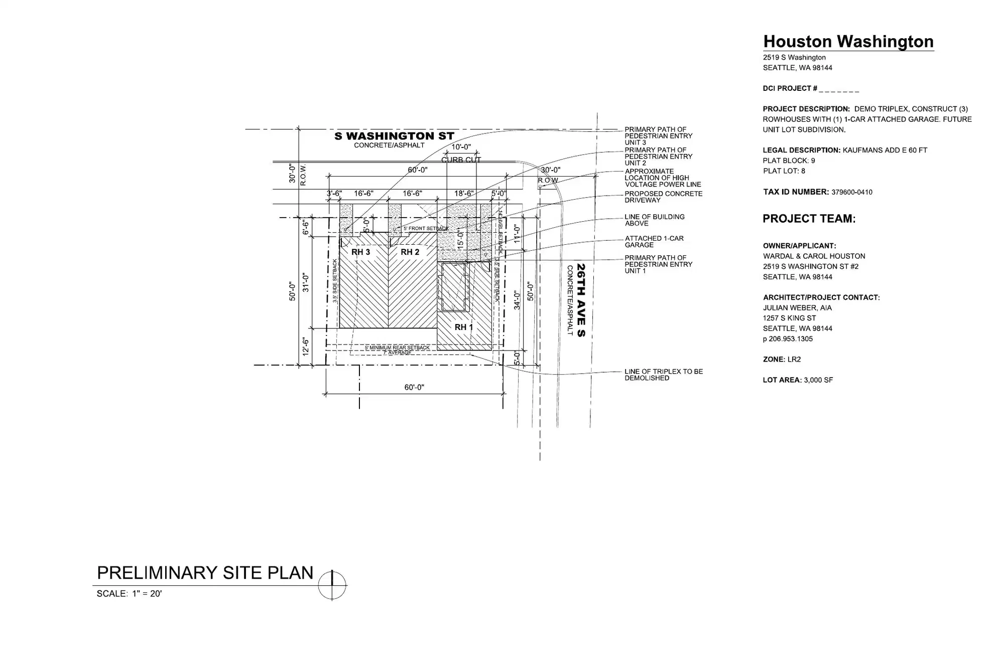 Site plan for 2519 S Washington St
