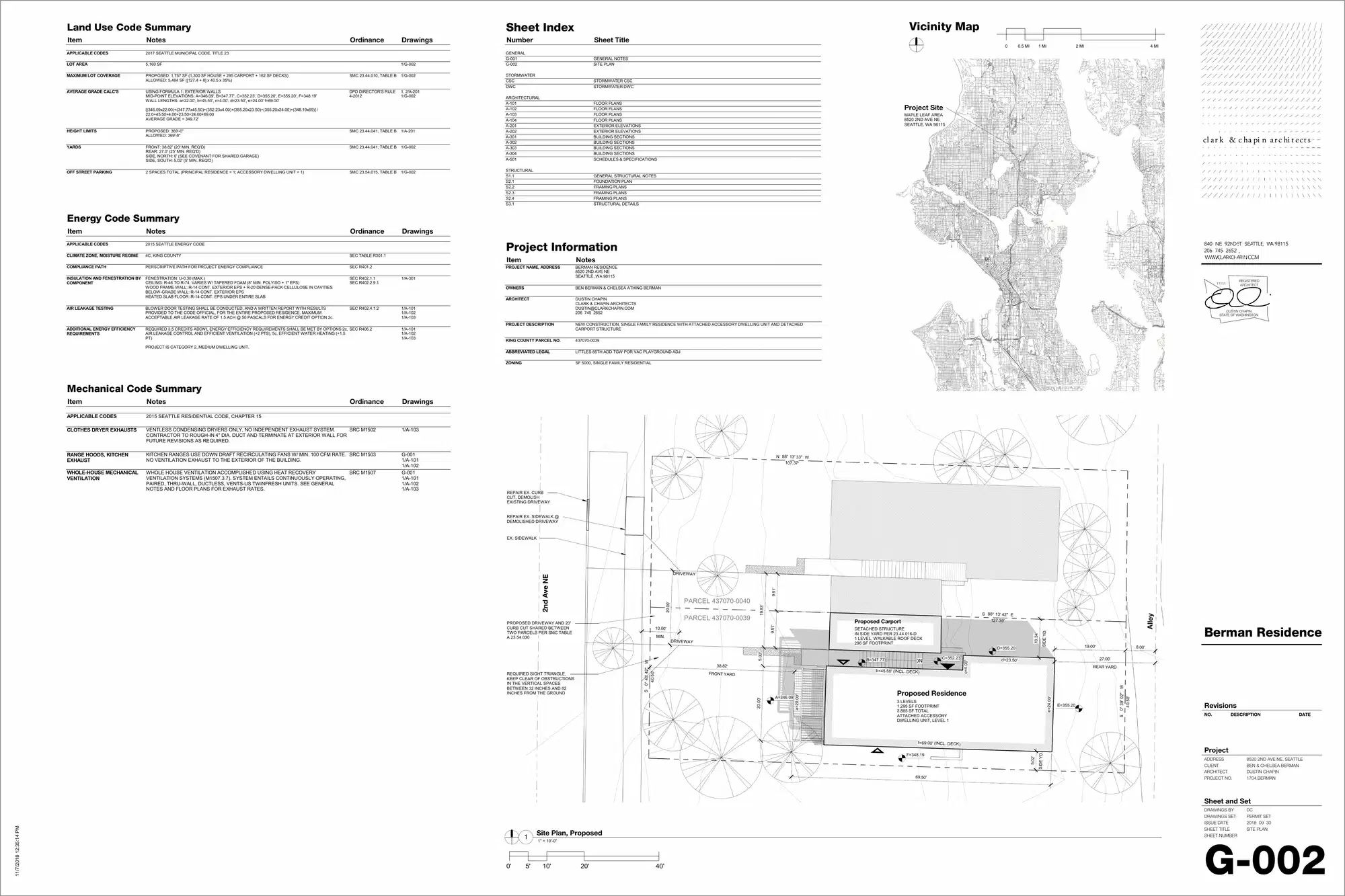 Site plan for 8520 2nd Ave NE