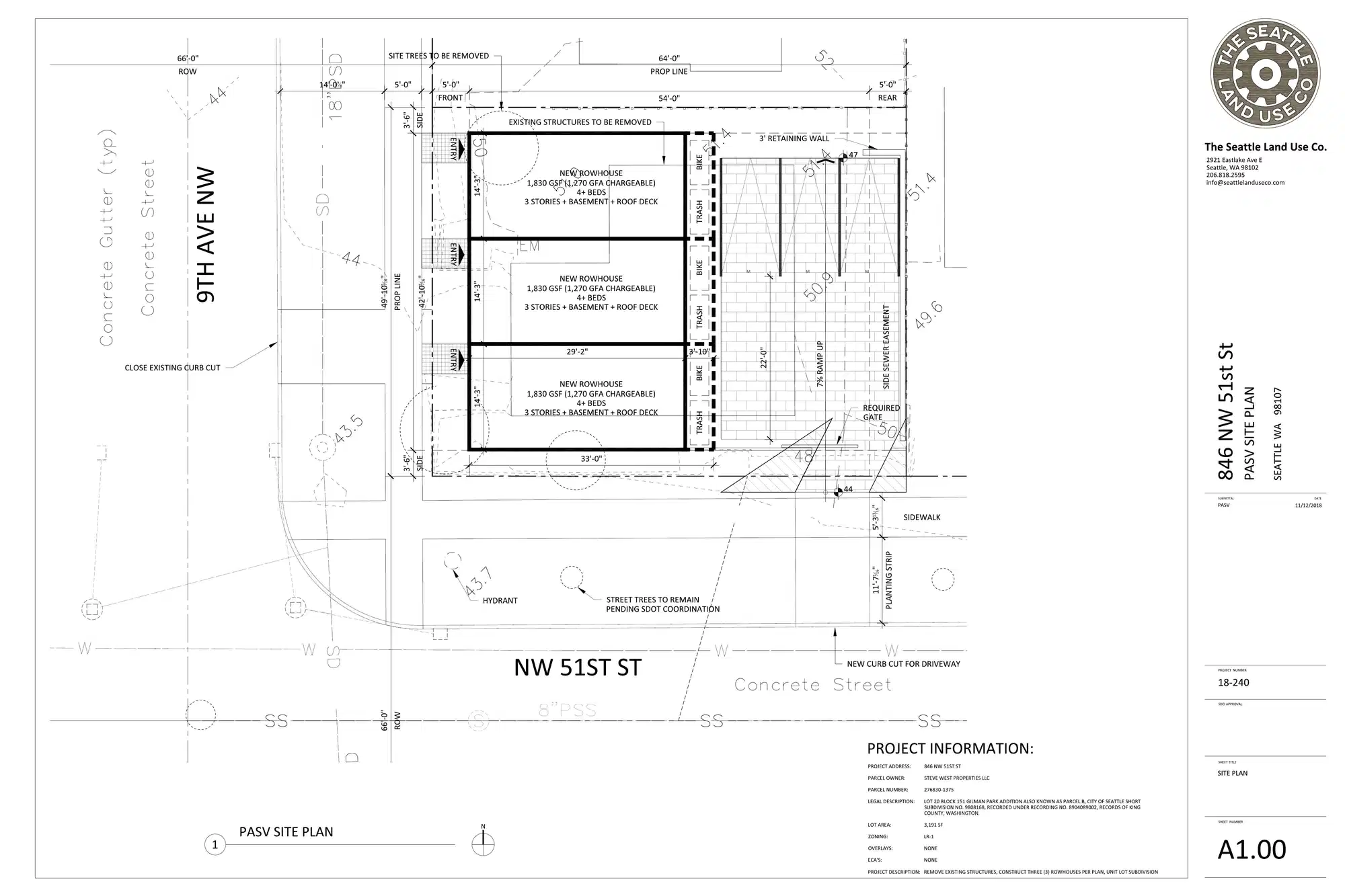 Site plan for 846 NW 51st St