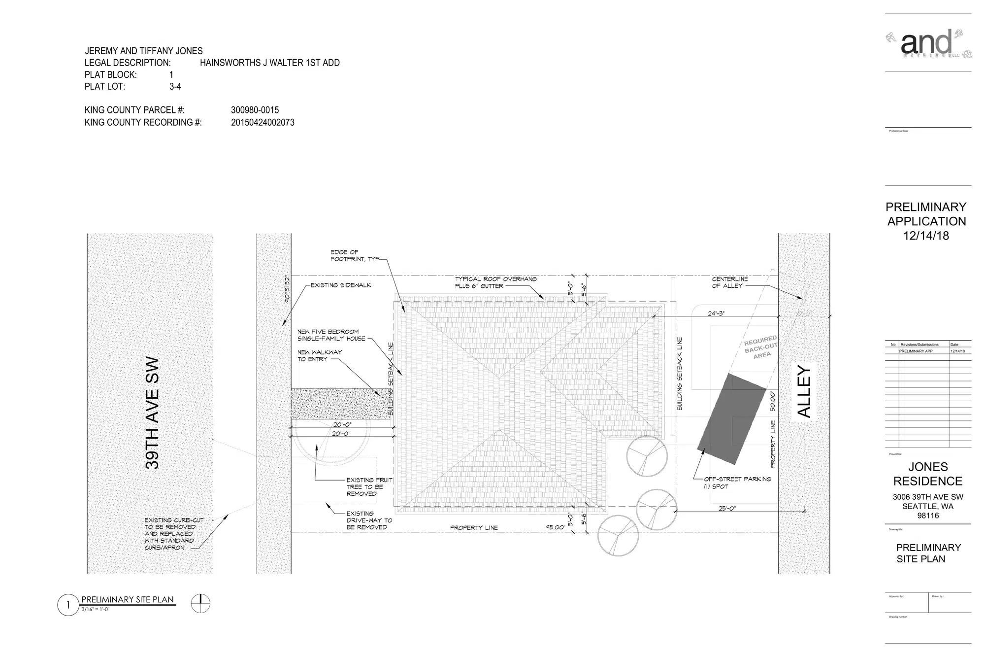 Site plan for 3006 39th Ave SW