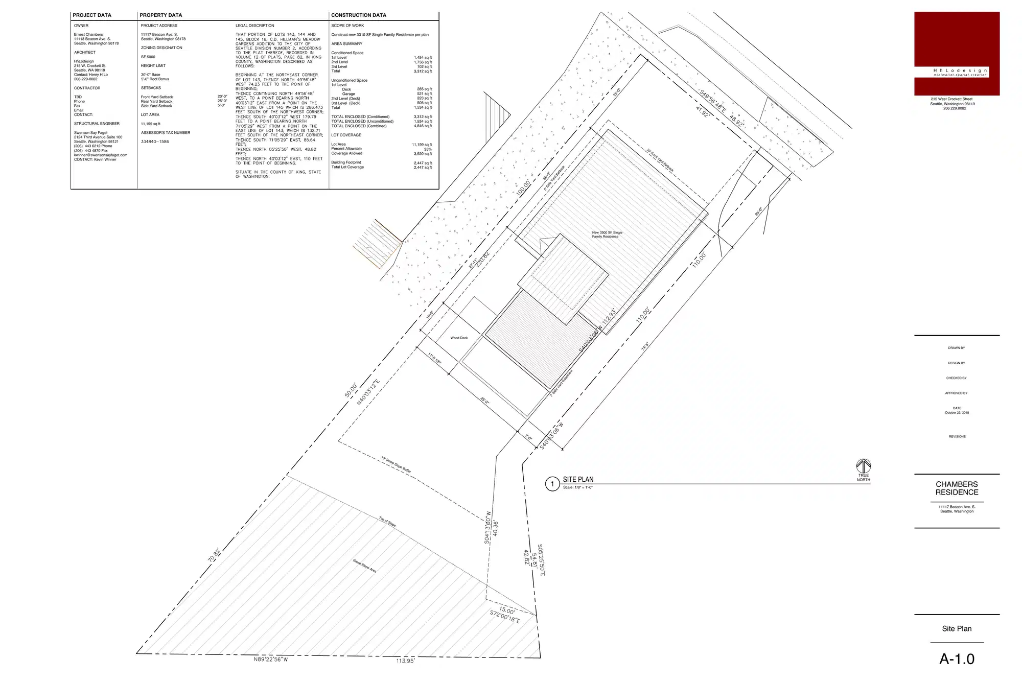 Site plan for 11117 Beacon Ave S