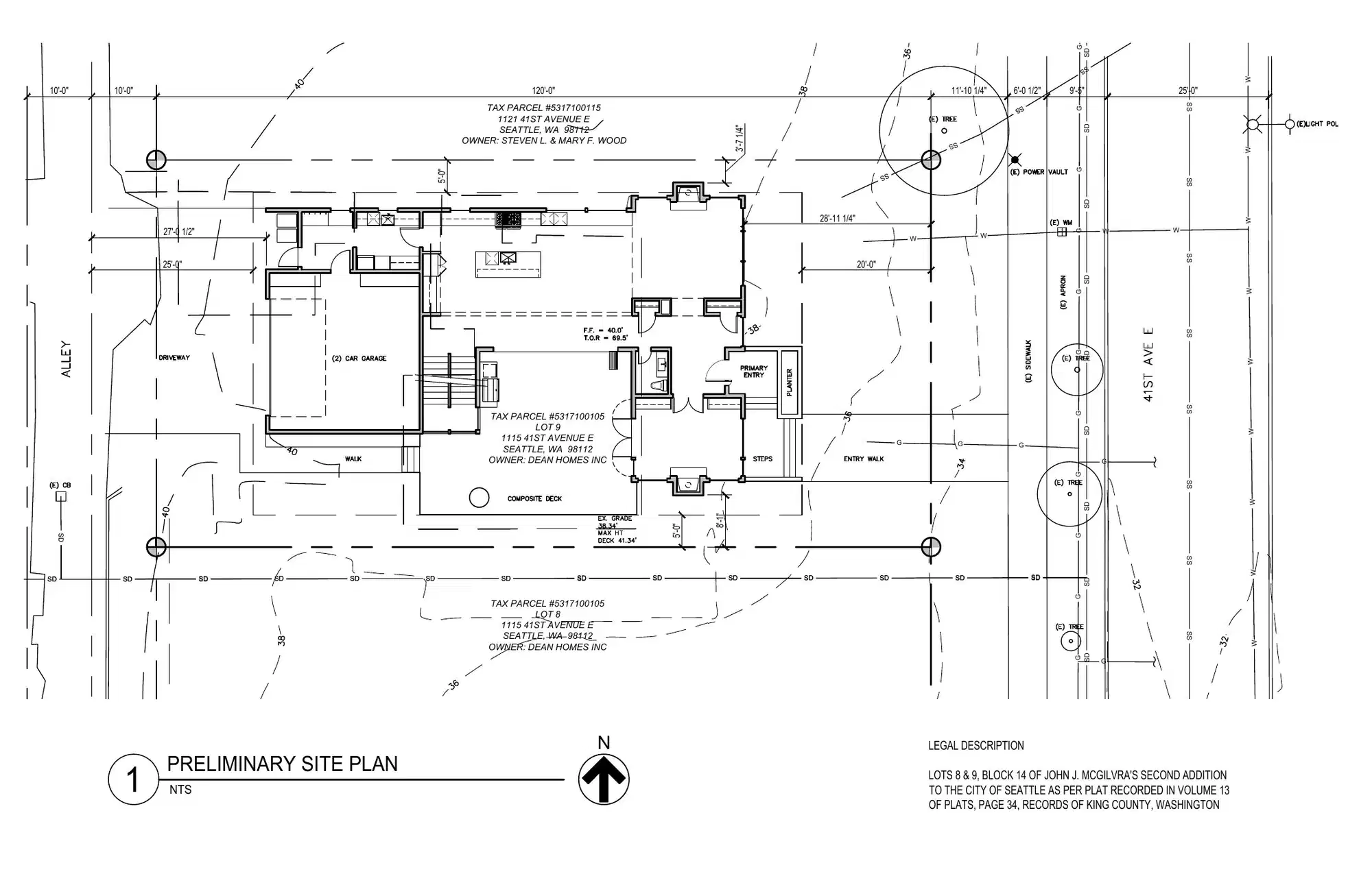 Site plan for 1115 41st Ave E