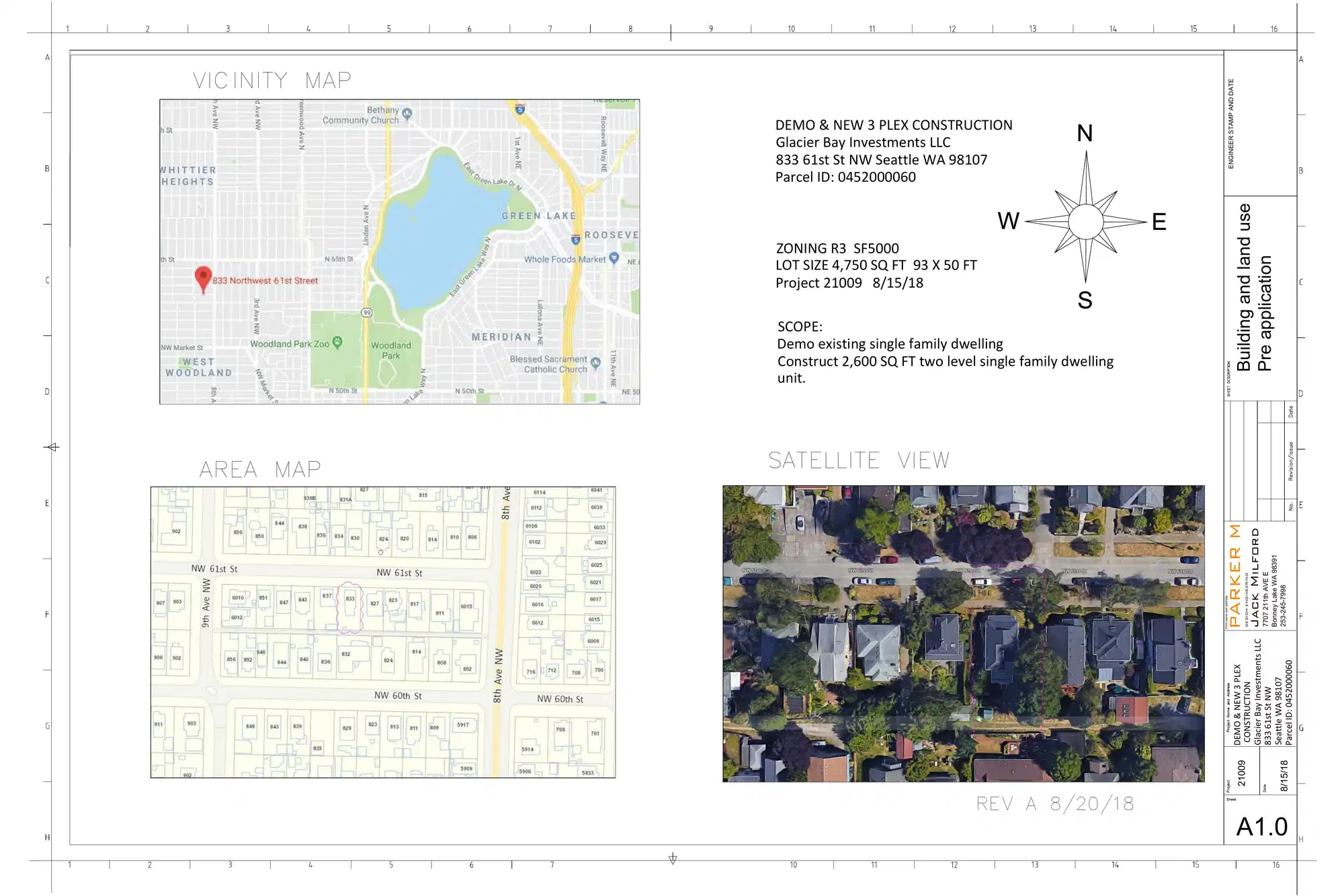 Site plan for 833 NW 61st St