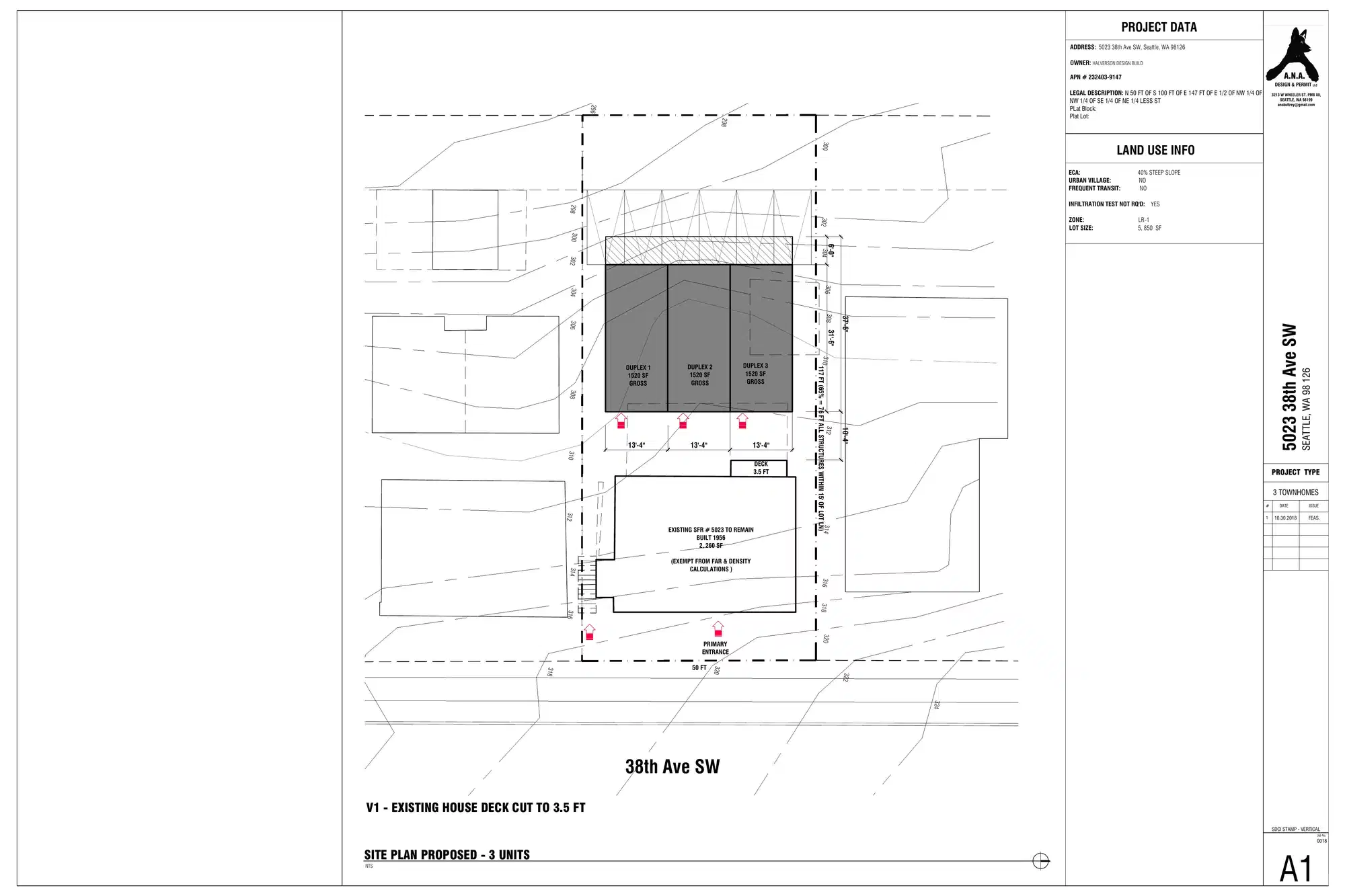 Site plan for 5023 38th Ave SW